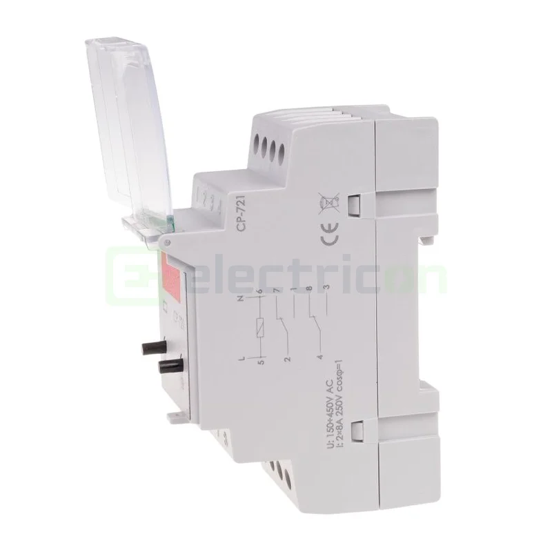 Releu tensiune monofazat 2x8A display CP-721 F&F