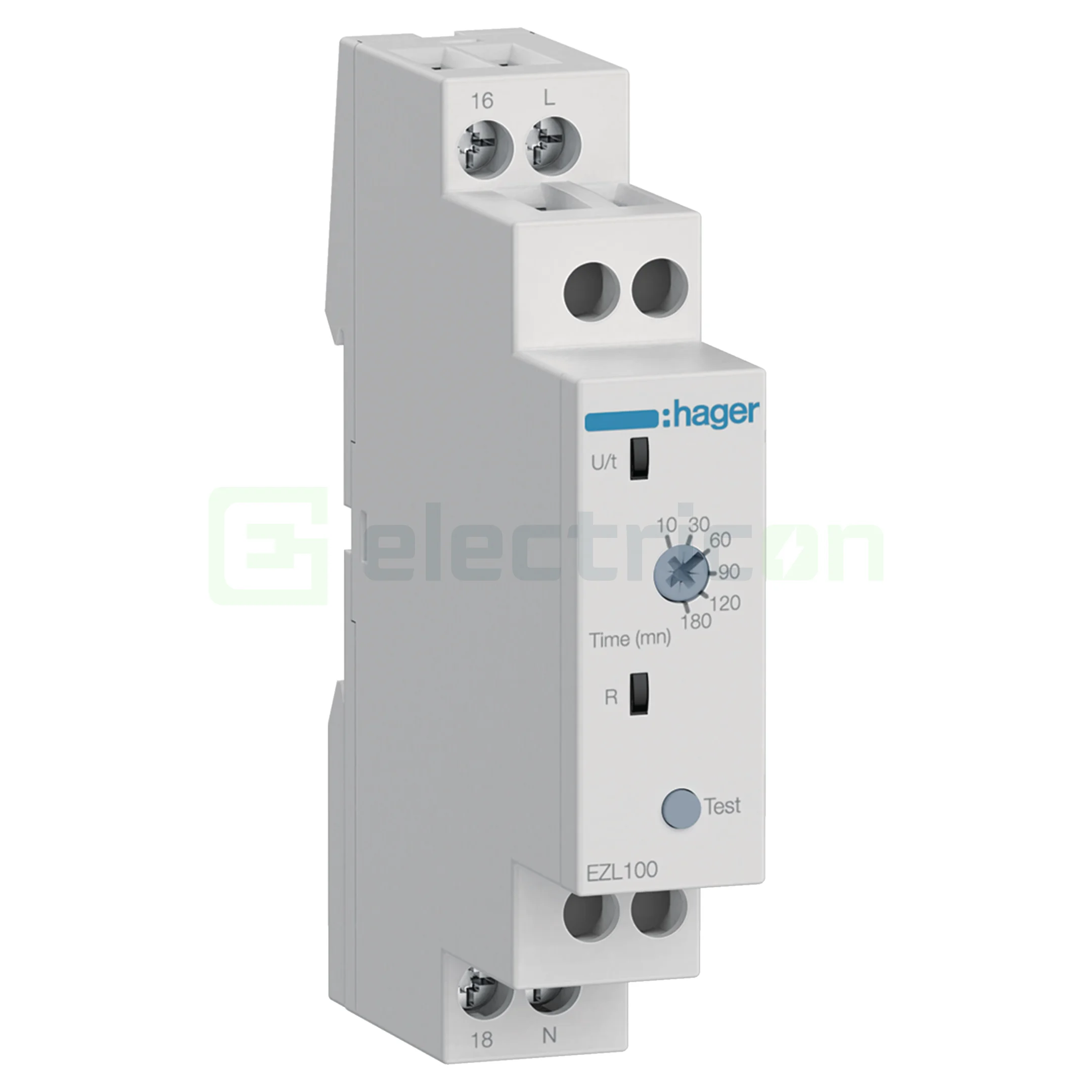 Contactori, Relee, Contoare & Surse - Releu de timp cu lumină urgență Hager EZL100 (230VAC, 1 contact)