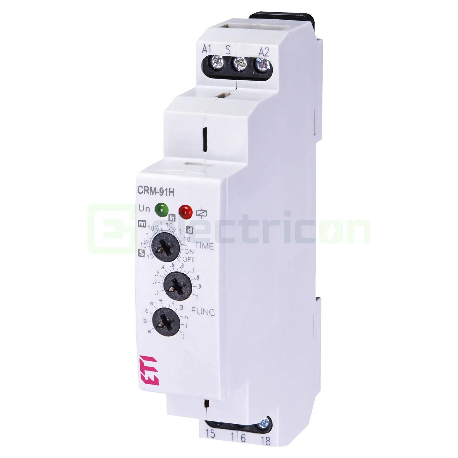 Contactori, Relee, Contoare & Surse - Reletu de timp, multifunctional, monofazic, simetric, 12-230VAC/DC, 16A, 1ND, CRM-91, ETI, 002470001