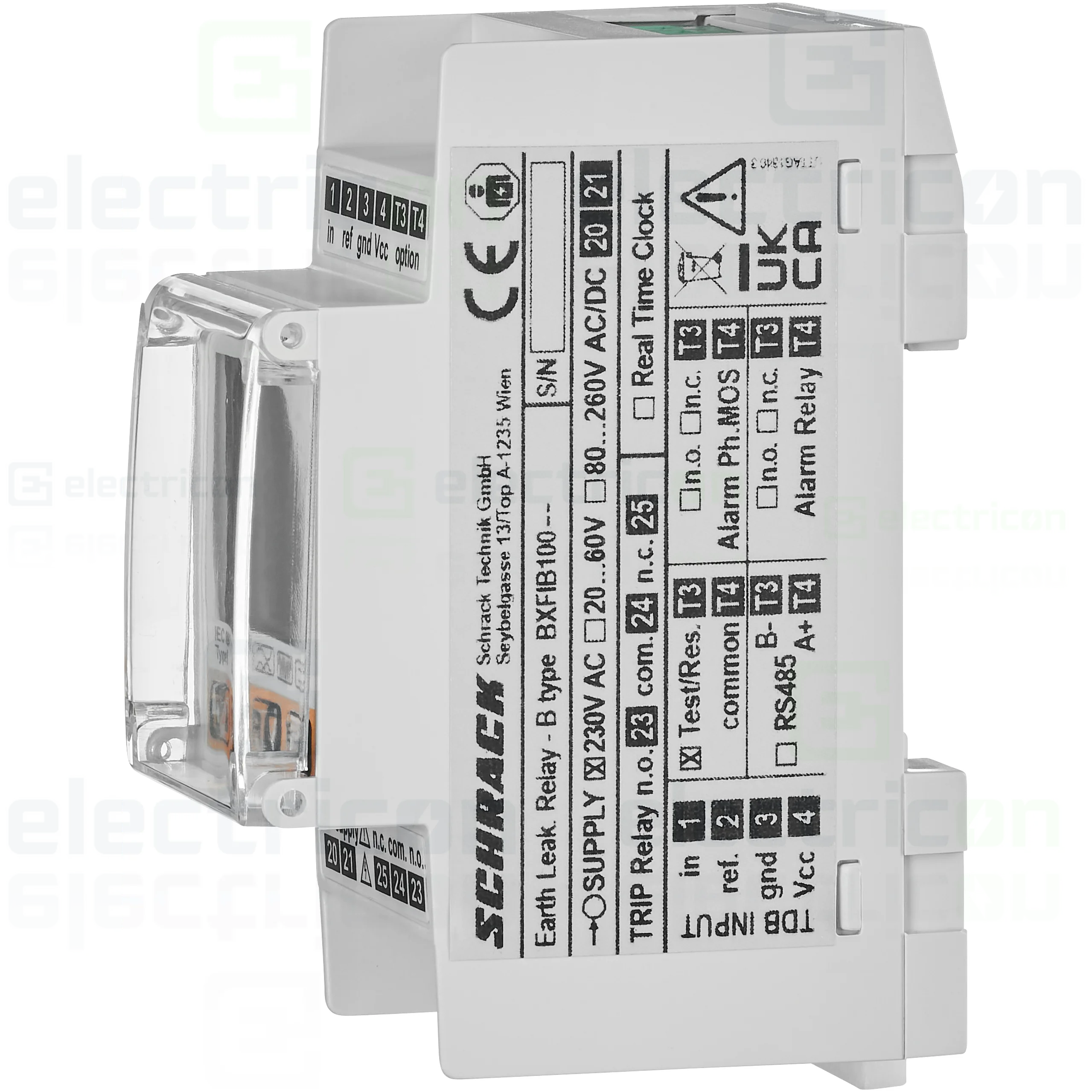 Releu diferențial Schrack BXFIB100, tip A, LCD, 30mA-3A, avansat [3]