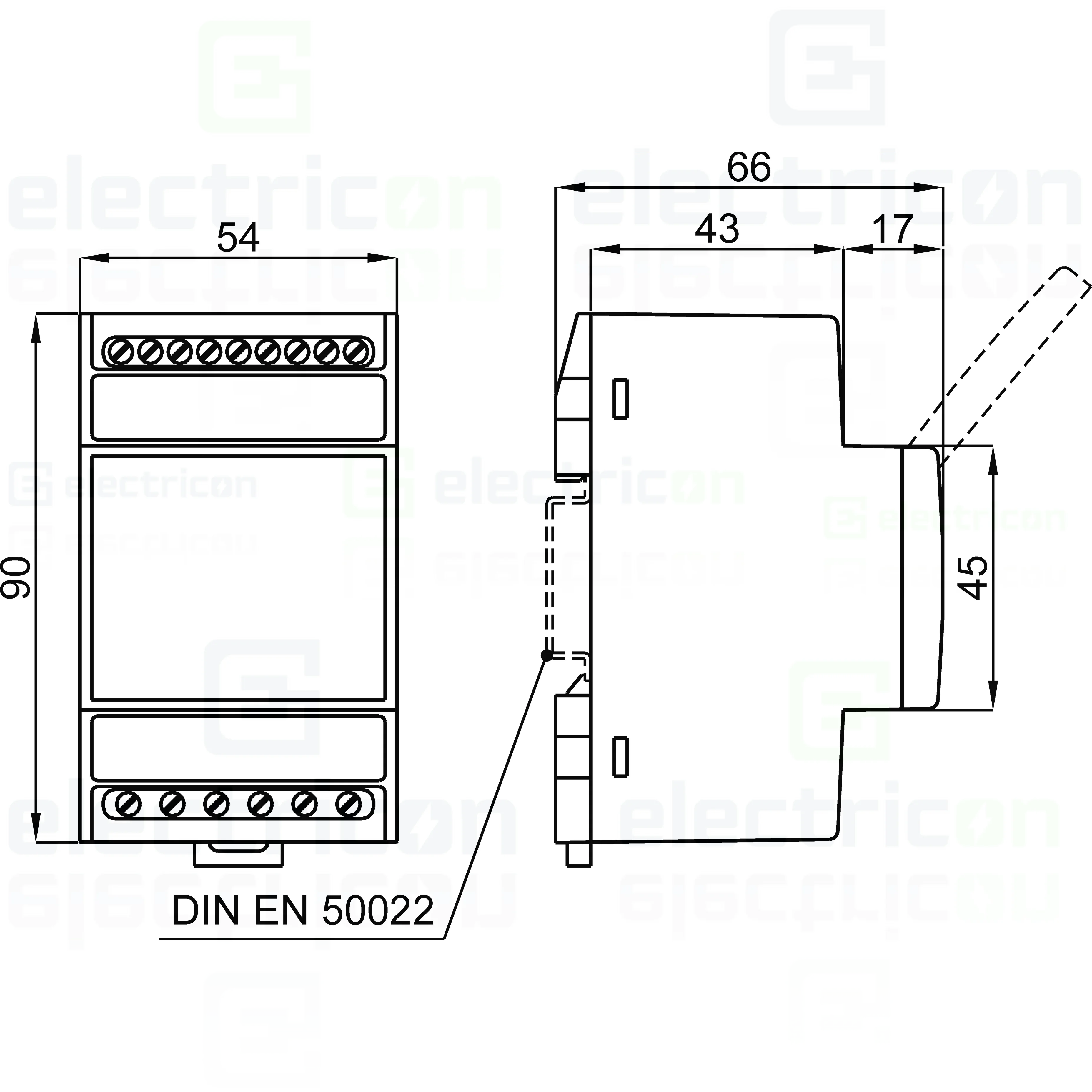 Releu diferential tip A, fara display, de la 30 mA la 3 A, Schrack [6]
