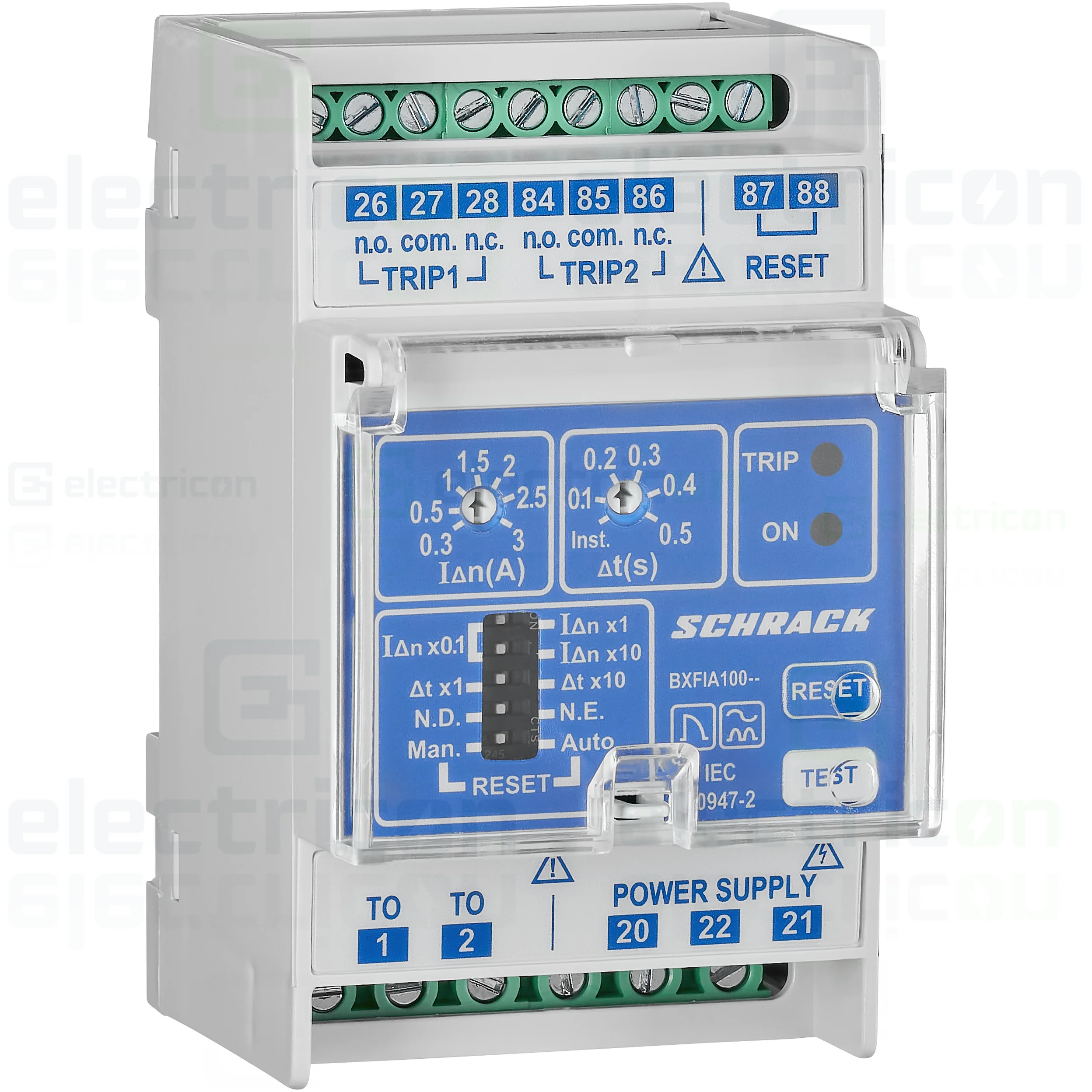 Relee, PLC & soluții de automatizare - Releu diferential tip A, fara display, de la 30 mA la 3 A, Schrack