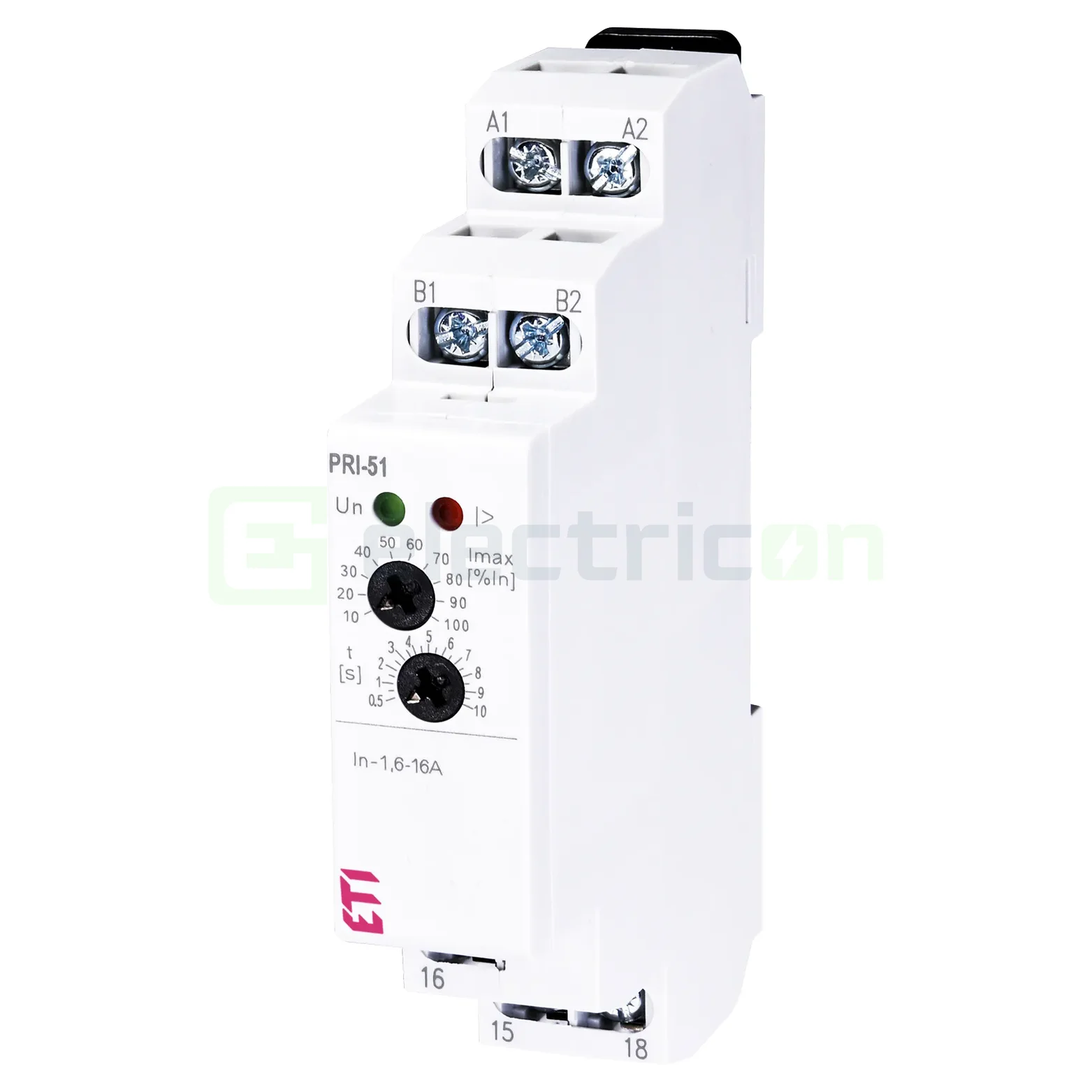 Relee monitorizare curent - Releu monitorizare curent, 24-230VAC/DC, 16A, 1NO, PRI-51/16, ETI, 002470019