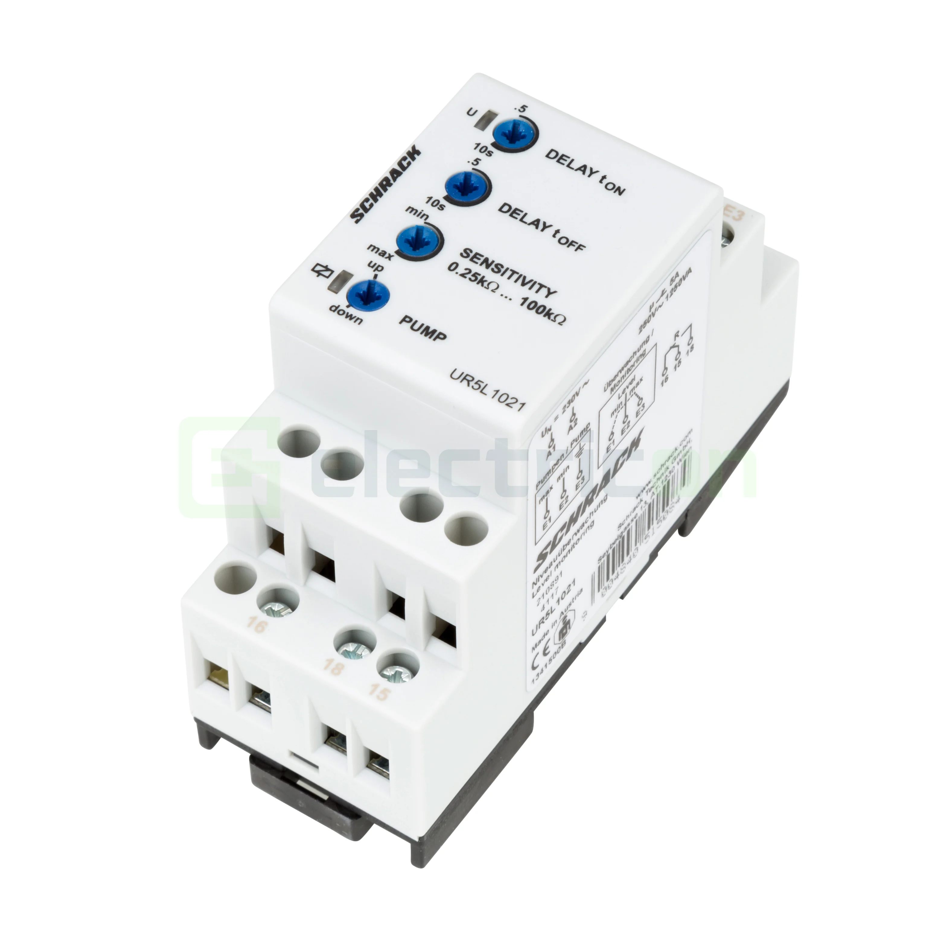 Releu monitorizare nivel lichide, 230V, 5A, 2M, 1CC, Schrack, URP5L1021 [2]