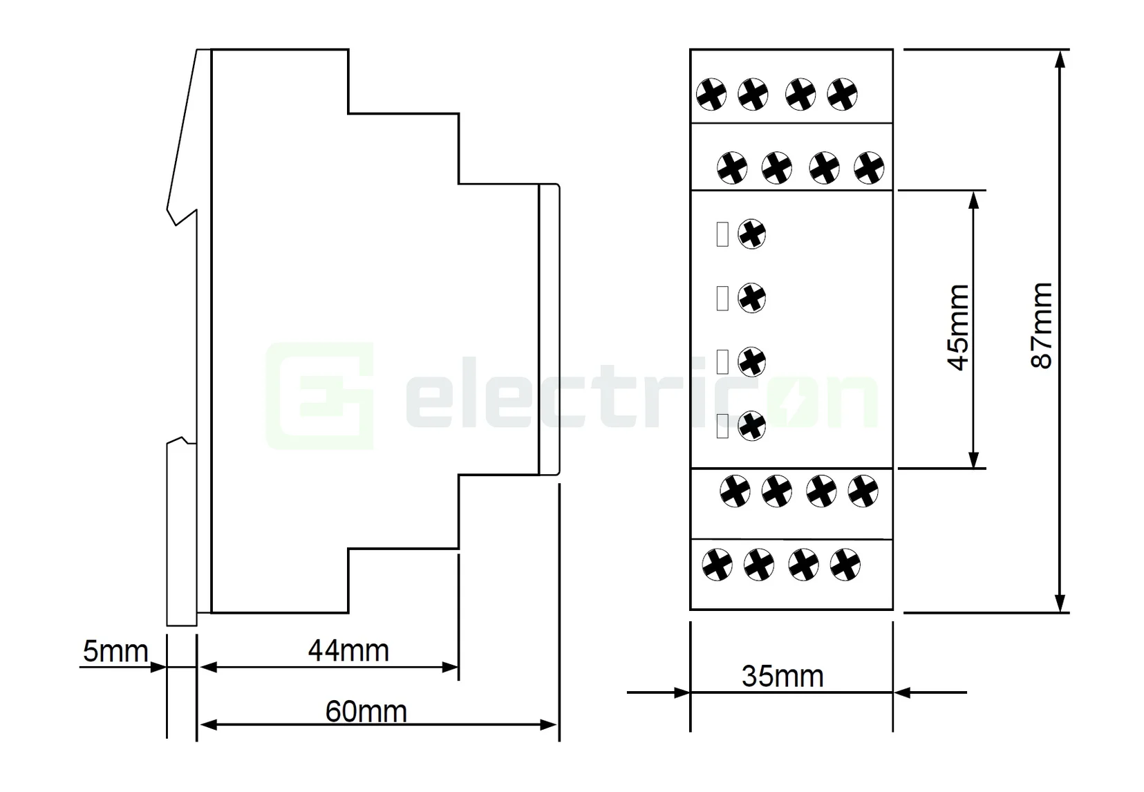 Releu monitorizare nivel lichide, 230V, 5A, 2M, 1CC, Schrack, URP5L1021 [9]