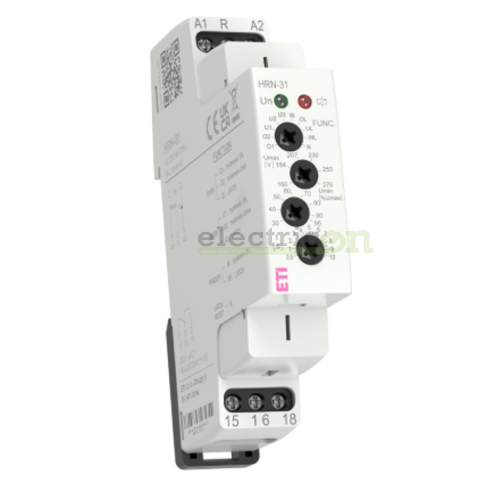 Relee monitorizare tensiune - Releu monitorizare și control tensiune, 24VDC-230 VAC, 16A, 1NO, HRN-31, 0.5-10 sec, ETI, 002471450