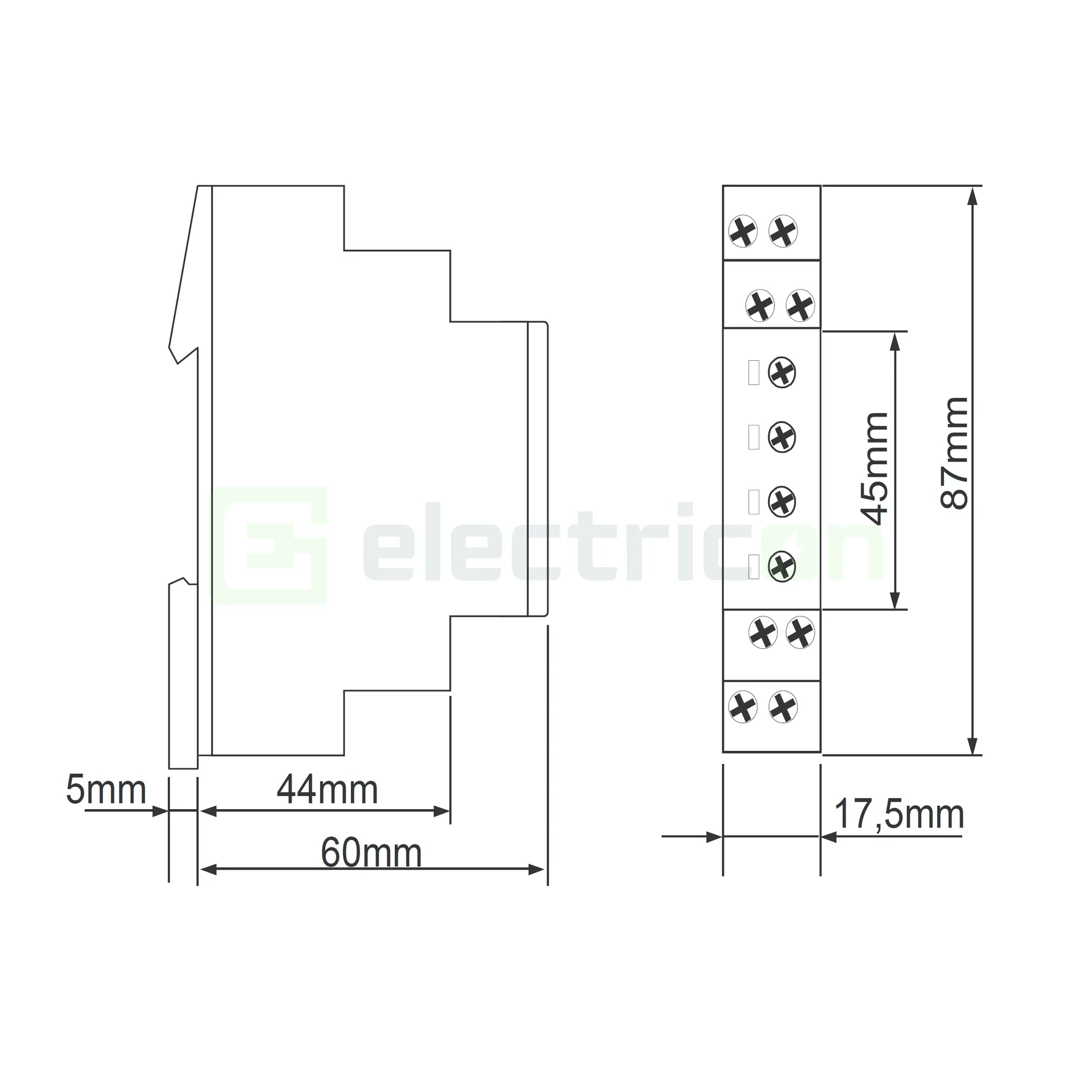 Releu monitorizare sistem monofazat, 240VAC/DC sau 230VAC, 5A, 1M, 1CC, Schrack,  UR5U1011 [9]