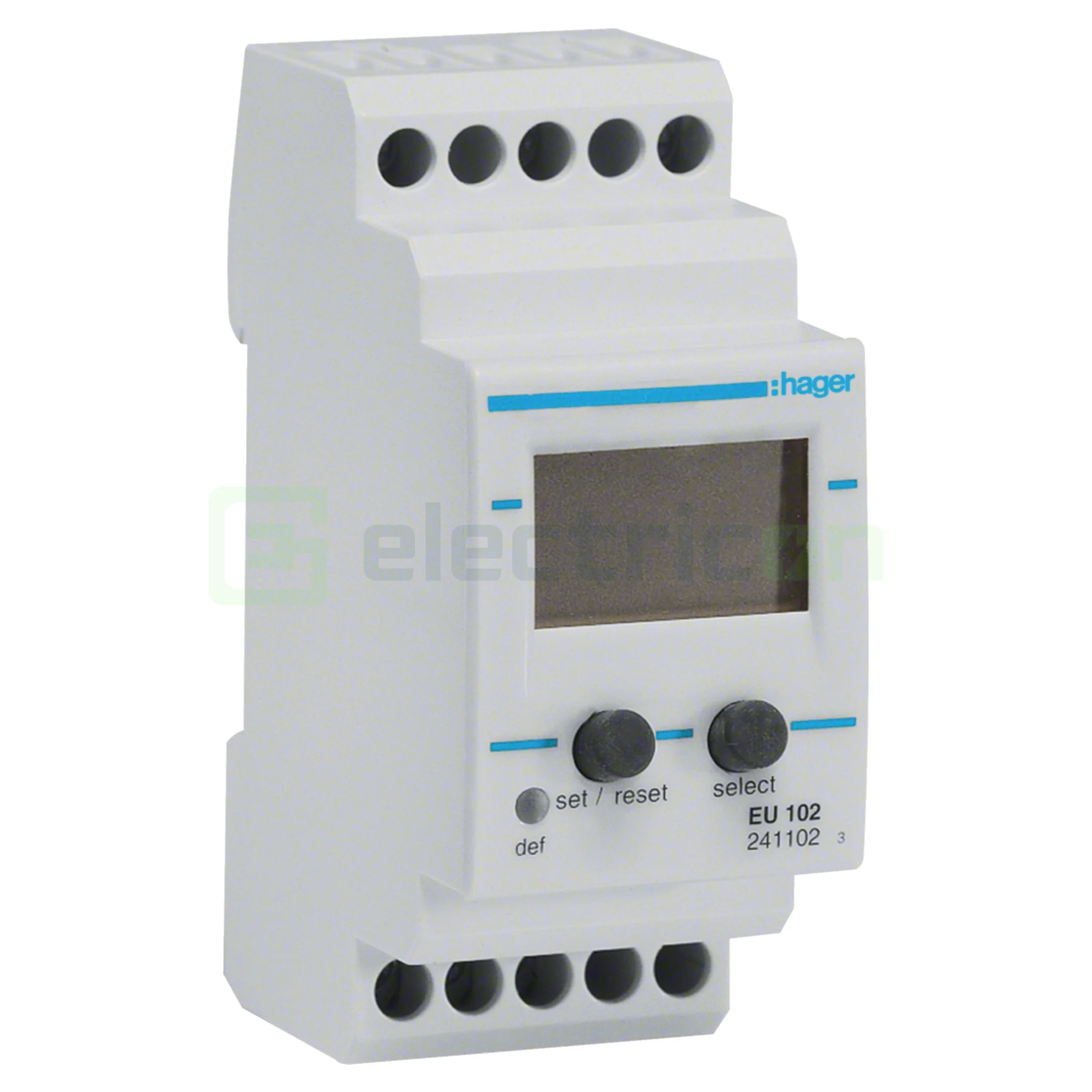 Releu monitorizare tensiune monofazic sub/supratensiune, afisaj LCD 15-480VAC, 8A, Hager, EU102