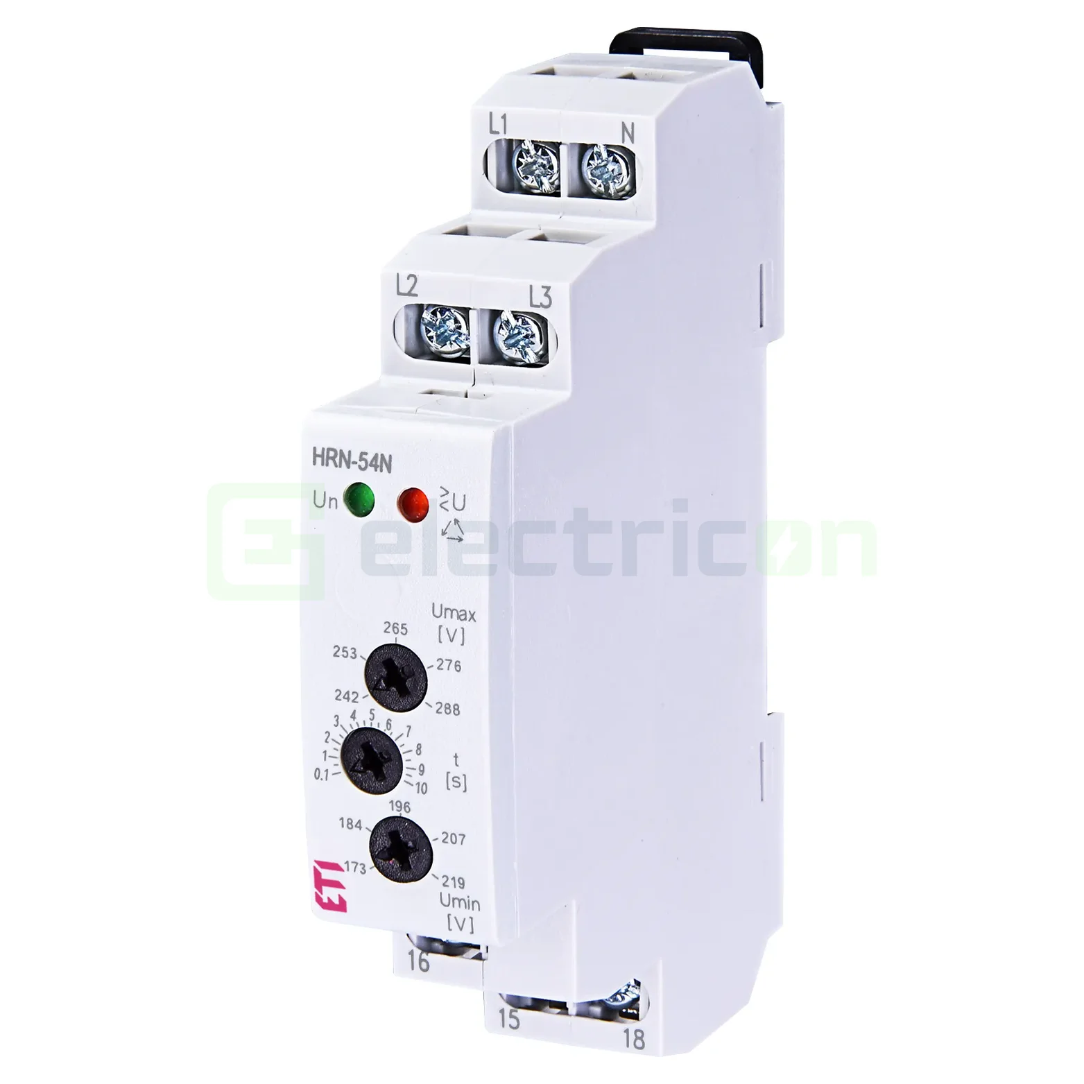 Releu monitorizare tensiune trifazica sub/supratensiune, 230-400VAC, 8A, 1N, HRN-54N, ETI, 002471412