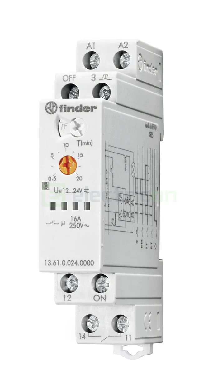 Relee bistabile - Releu  multifuncțional (bistabil), 1NO, 230VAC, 16A, Finder, 13.61.8.230.0000