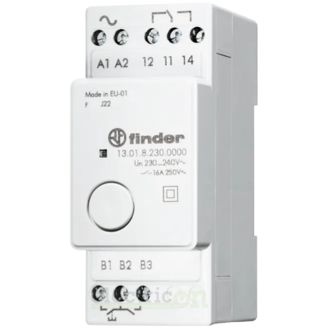 Relee bistabile - Releu pas cu pas, electronic, modular, 230-240VC, 1C, 16A, Finder, 13.01.8.230.0000
