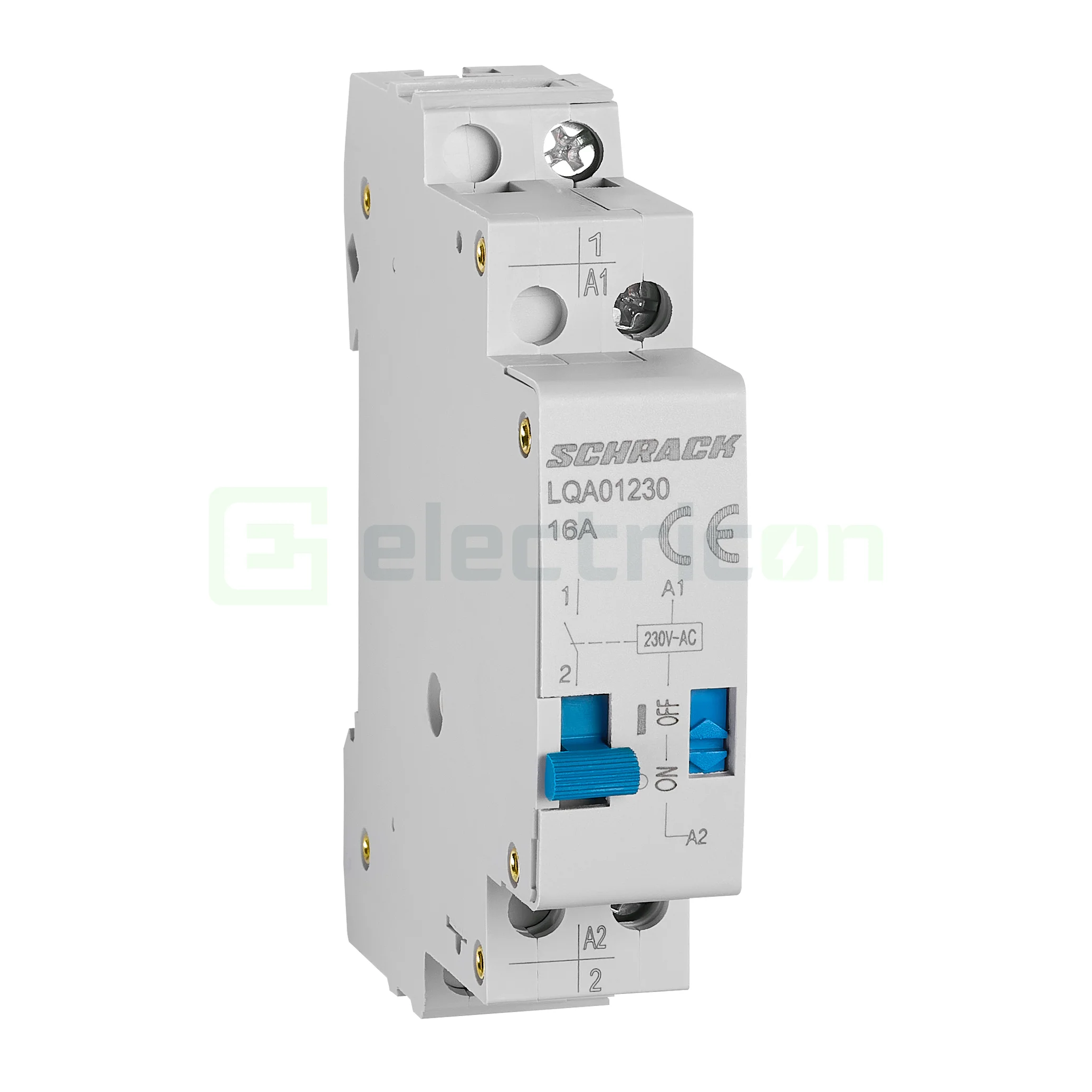 Contactori, Relee, Contoare & Surse - Releu pas cu pas (teleruptor), 230VAC, 16A, 1NO, Schrack, LQA01230