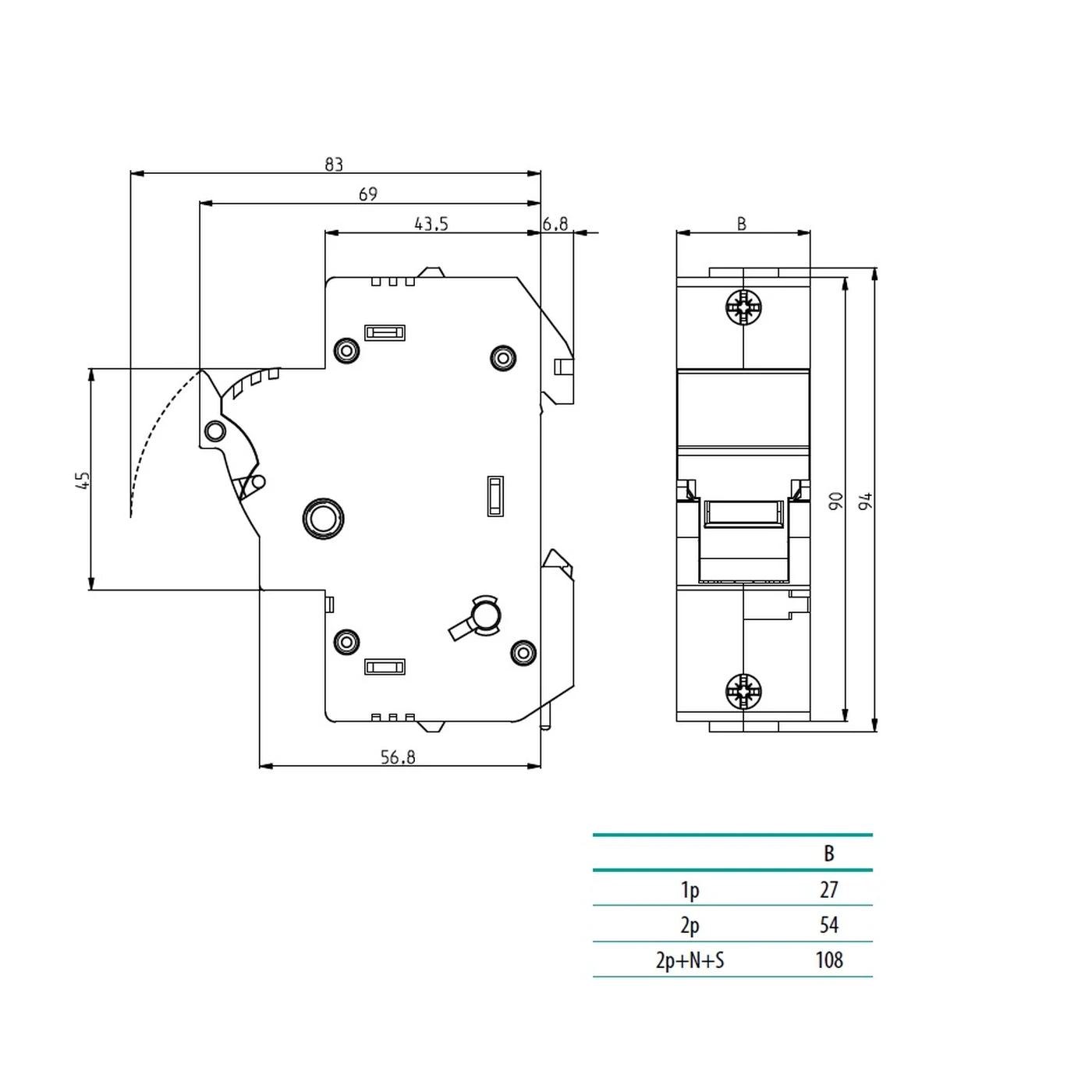 Separator fuzibil (soclu) fotovoltaic, pentru CH14x51, maxim 50A, 1P, EFH 14 DC 1p,  ETI, 002560201 [1]
