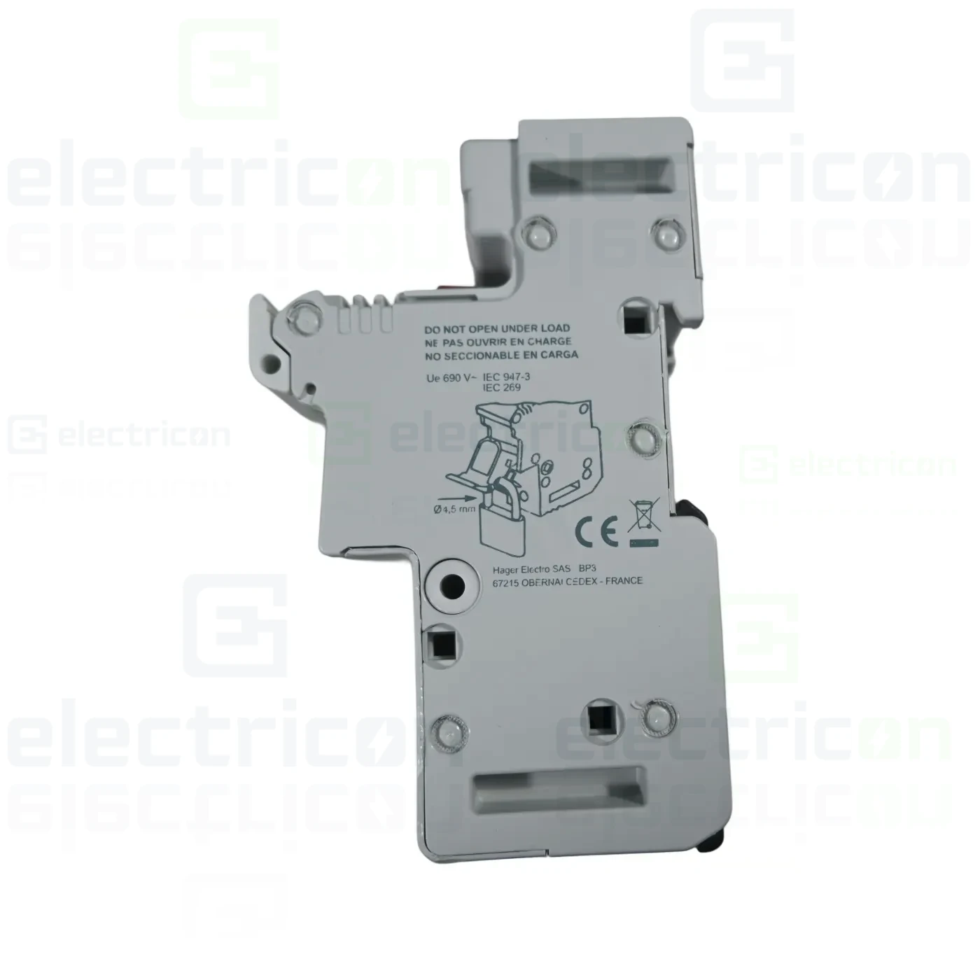 Separator fuzibil (soclu), pentru CH 22x58, maxim 125A, 3P+N,  Hager, LS704 [4]