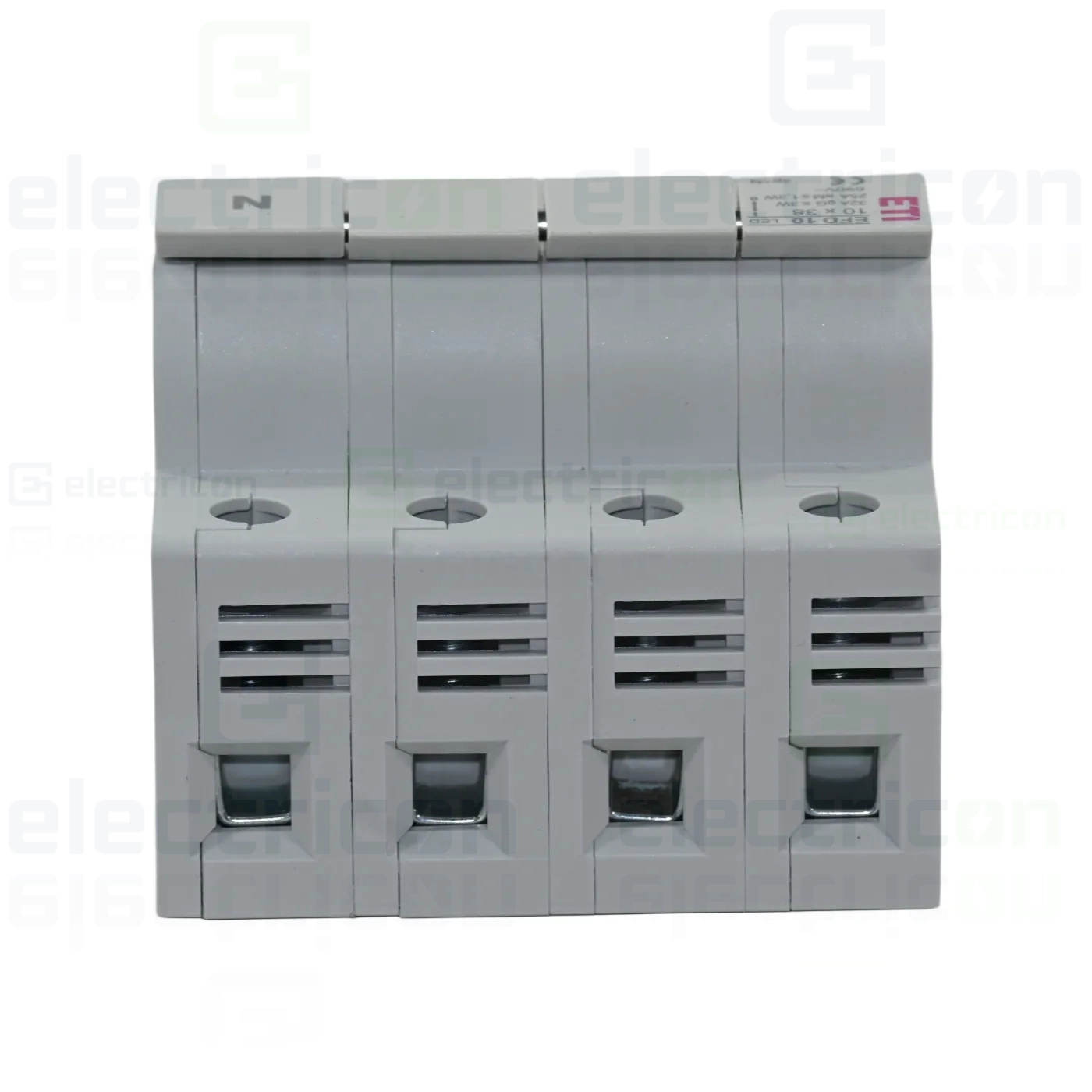 Separator fuzibil (soclu), pentru CH10x38, maxim 32A, 3P+N, cu LED,EFD 10 3p+N LED,  ETI, 002540015 [3]