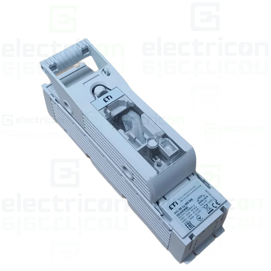 Separator fuzibil (soclu), pentru NH00, maxim 160A, 1P,KVL-00 1p M8-M8,  ETI, 001690890 [1]