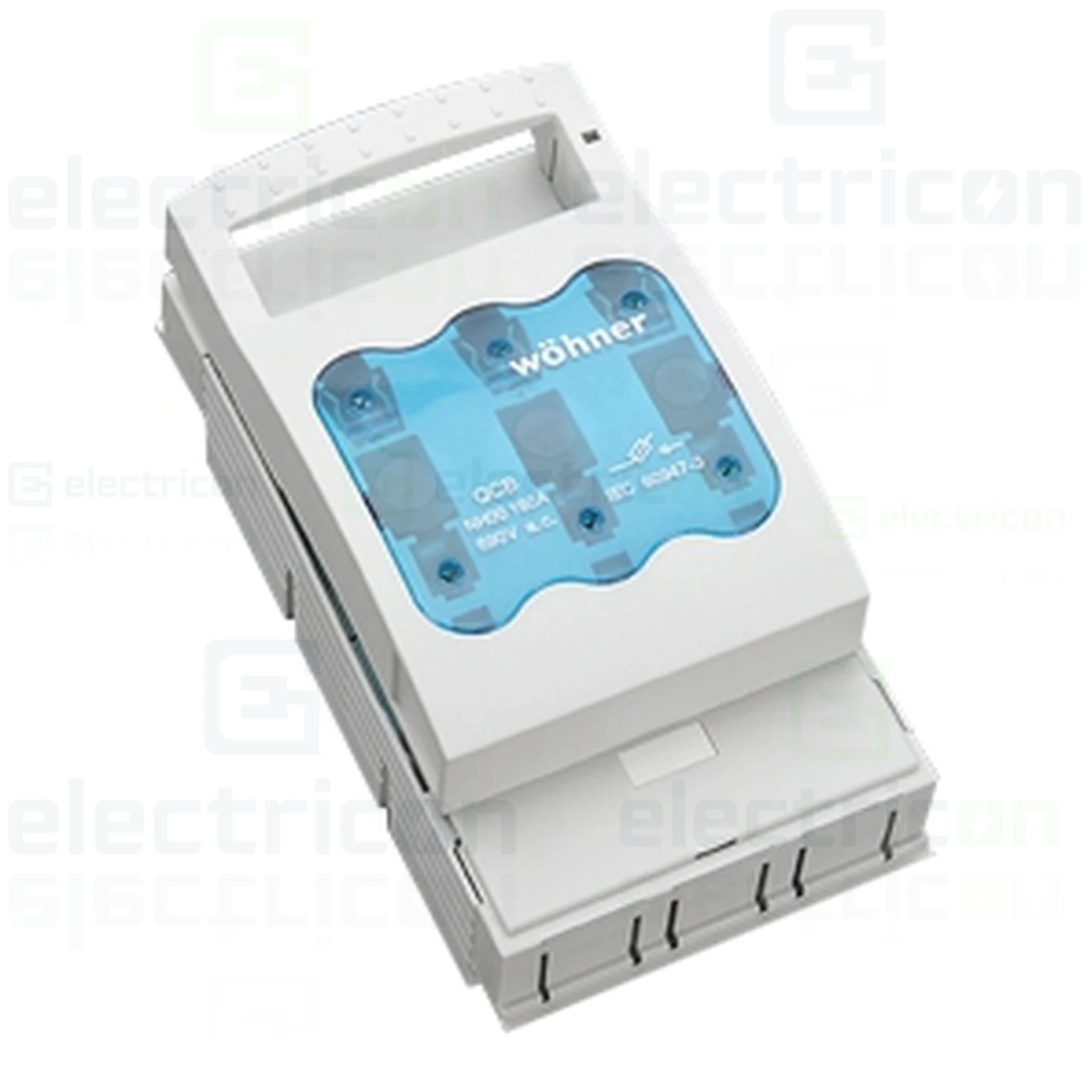 Soclu pentru fuzibile & sigurante fuzibile - Separator fuzibil (soclu), pentru NH00, maxim 160A, 3P, cu cleme 70mm, pentru contrapanou , Schrack, SI331990