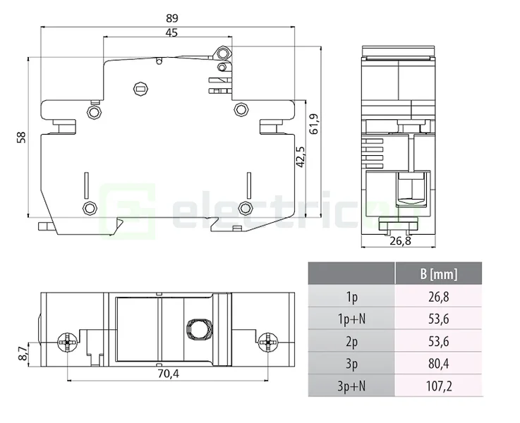 Separator STV D02 63A 1p, ETI, 002271001 [1]
