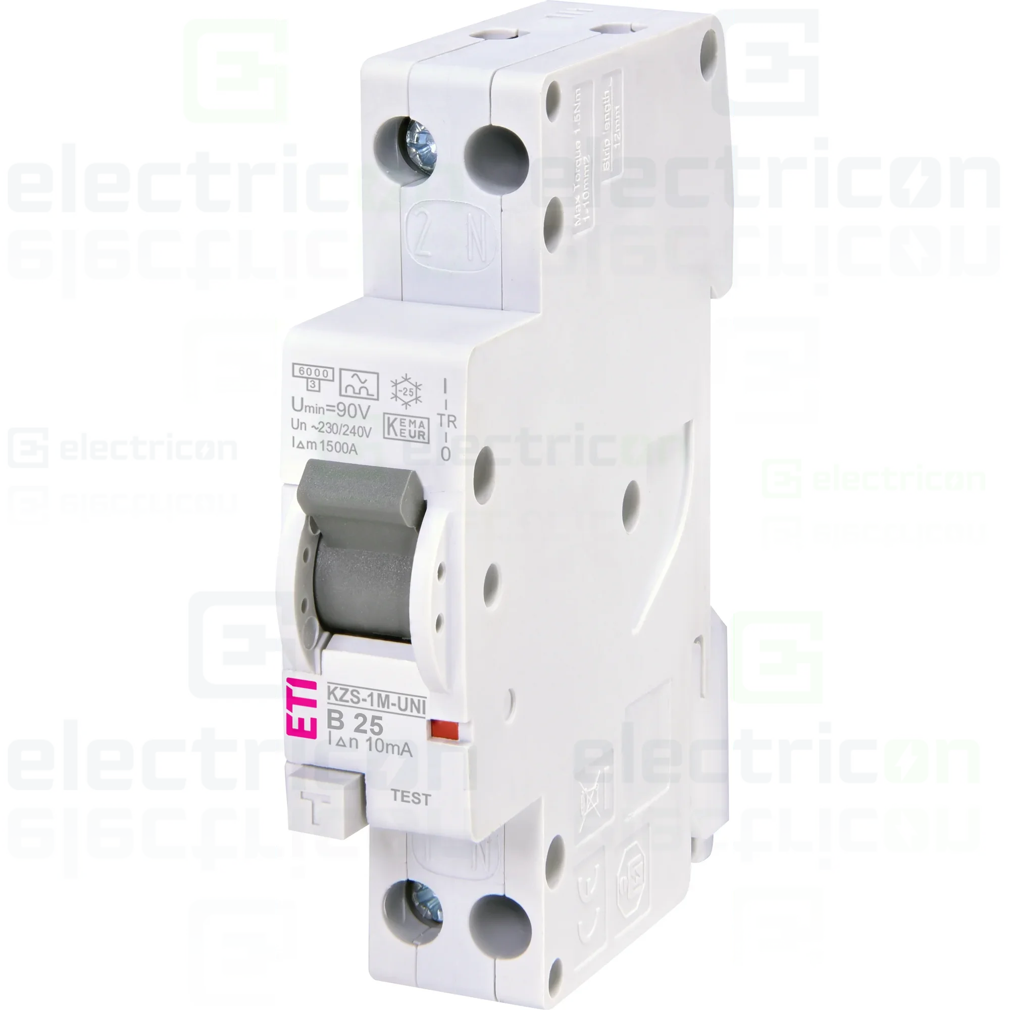 RCBO – siguranțe cu protecție diferențială - Siguranta RCBO 25A/10mA ETI - 002176006