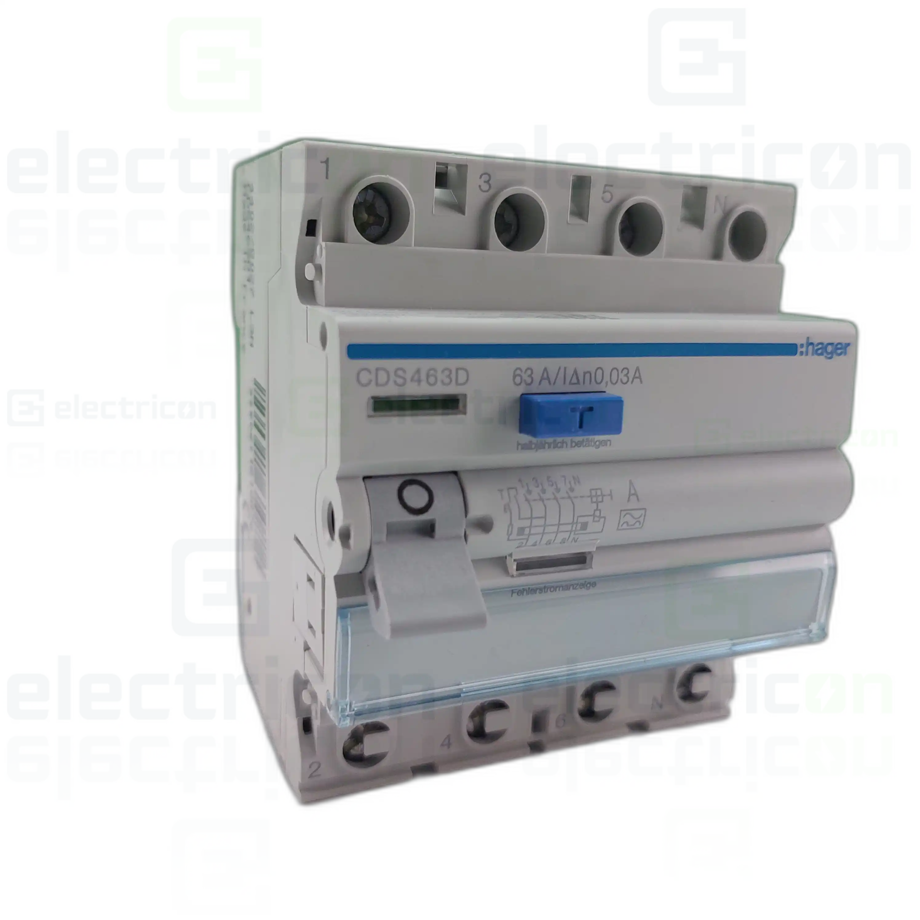 Intreruptor RCCB 63A/30mA Hager - CDS463D