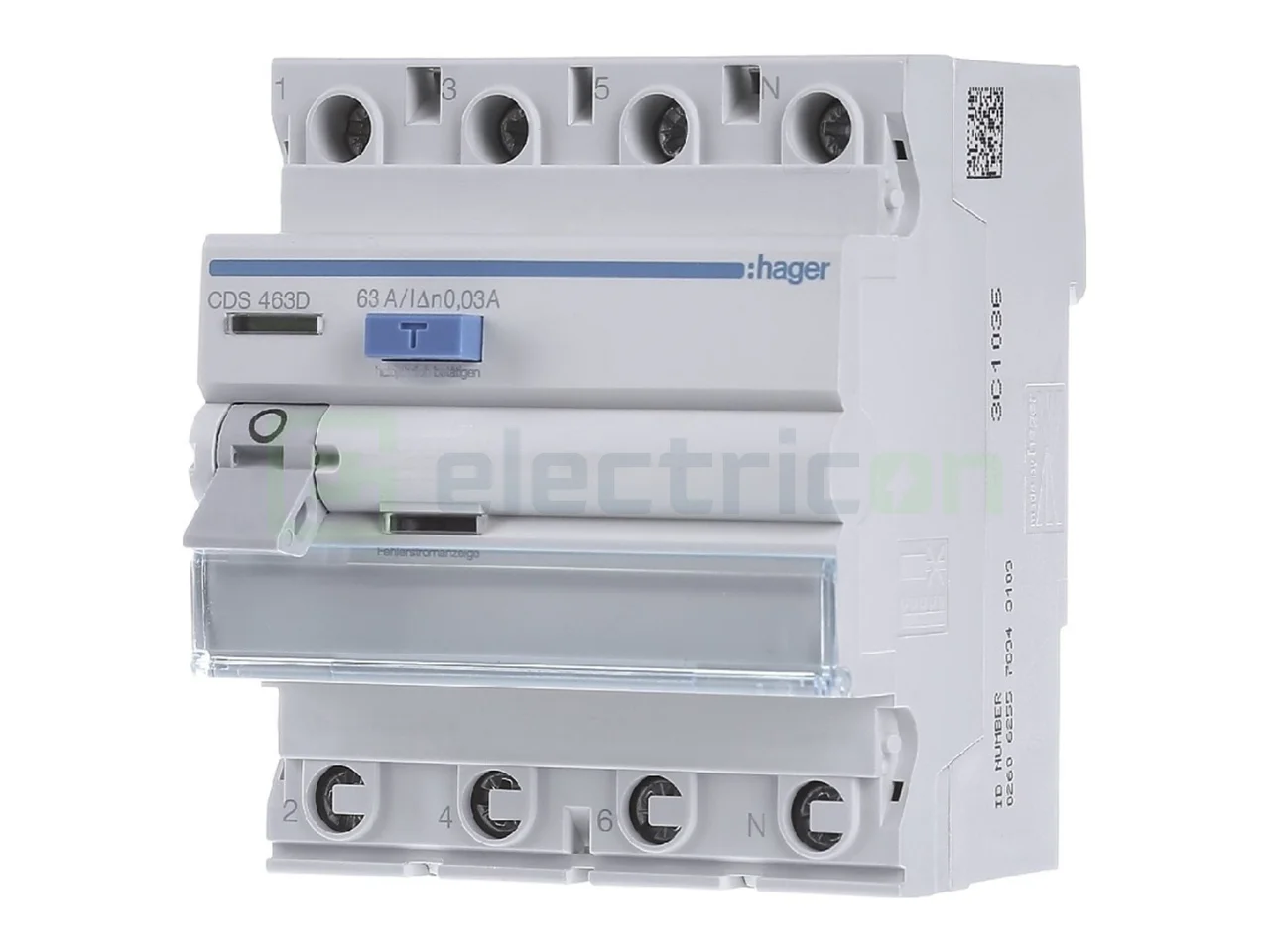 Intreruptor RCCB 63A/30mA Hager - CDS463D