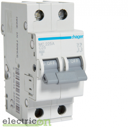 Siguranțe, Diferentiale, Separatori & Busbar - Disjunctor MCB C25A Hager - MC225A