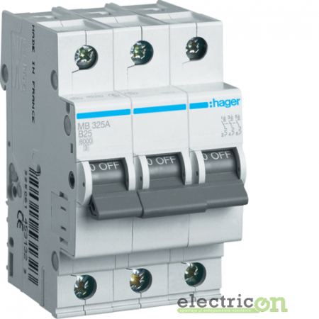 Sigurante automate - Siguranta MCB B25A Hager - MB325A