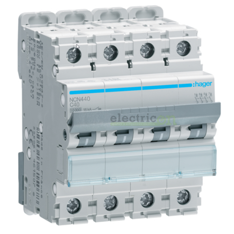 Sigurante automate/electrice - Intrerupator MCB C40A Hager - NCN440