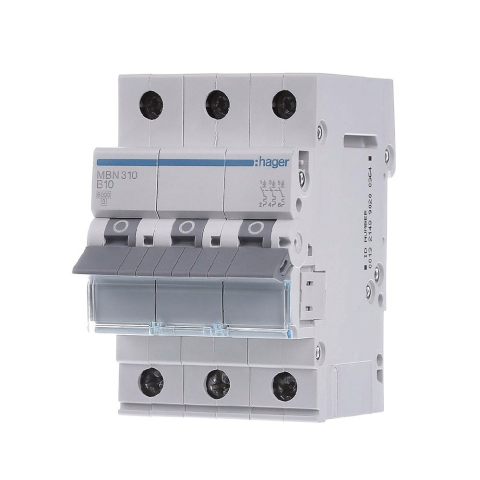 Sigurante automate/electrice - Disjunctor MCB Hager MBN310 3P curba B 10A