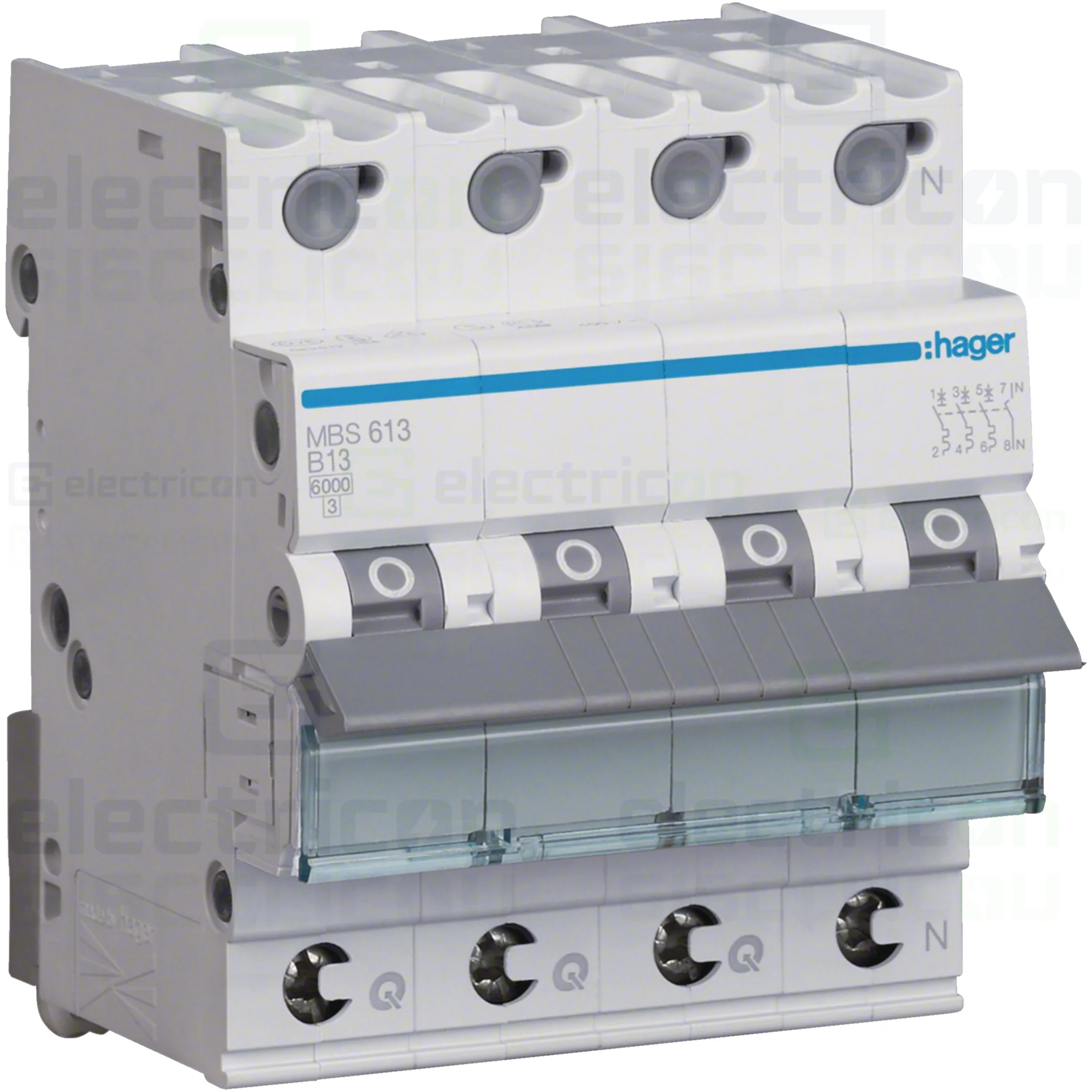 Sigurante automate - Disjunctor MCB Hager MBS613 3P+N curba B 13A