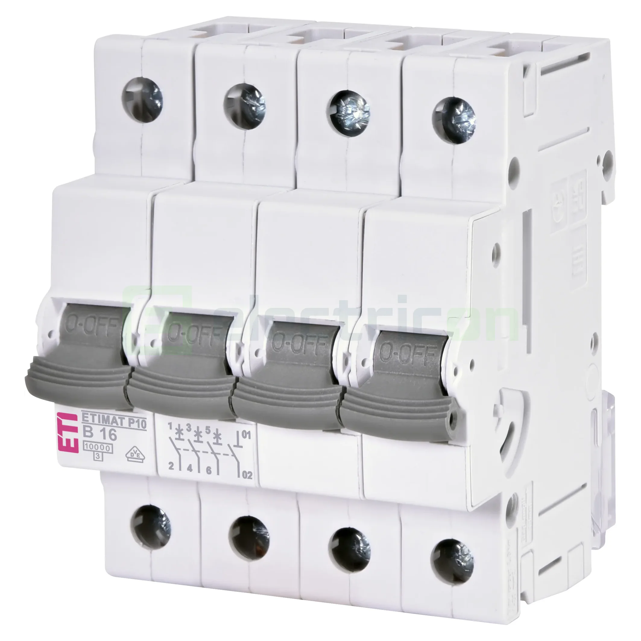 Sigurante automate/electrice - Disjunctor MCB 16A 3P+N 10kA Curba B ETI 001901410