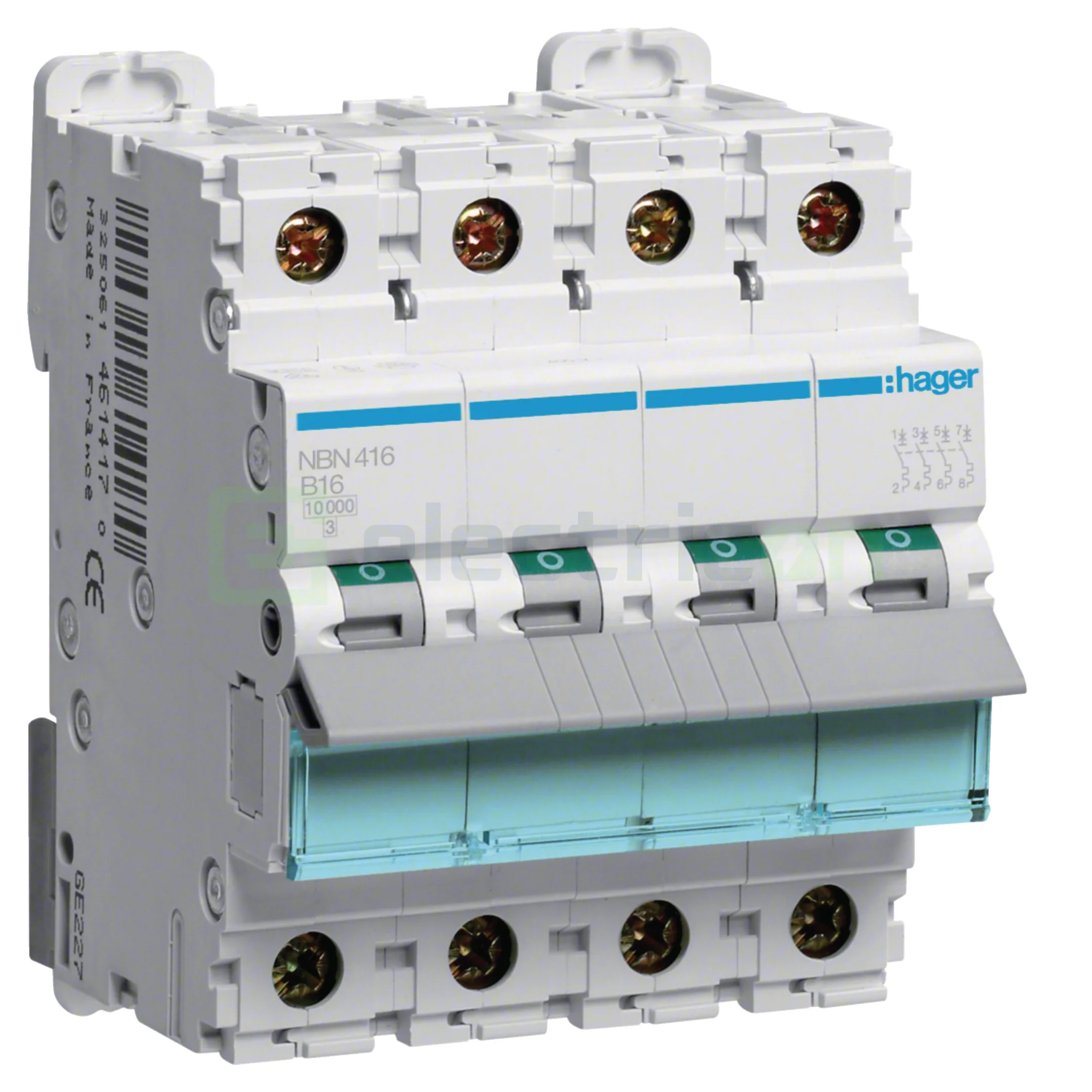 Sigurante automate/electrice - Intrerupator MCB B16A Hager - NBN416