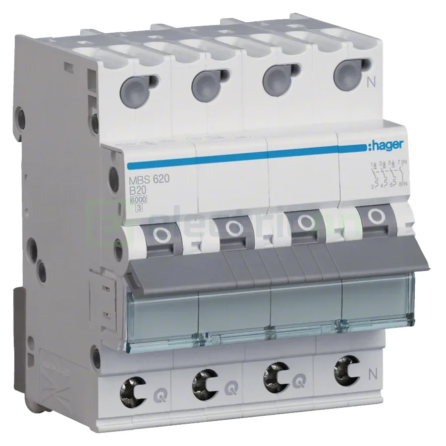 Sigurante automate/electrice - Siguranta MCB B20A Hager - MBS620