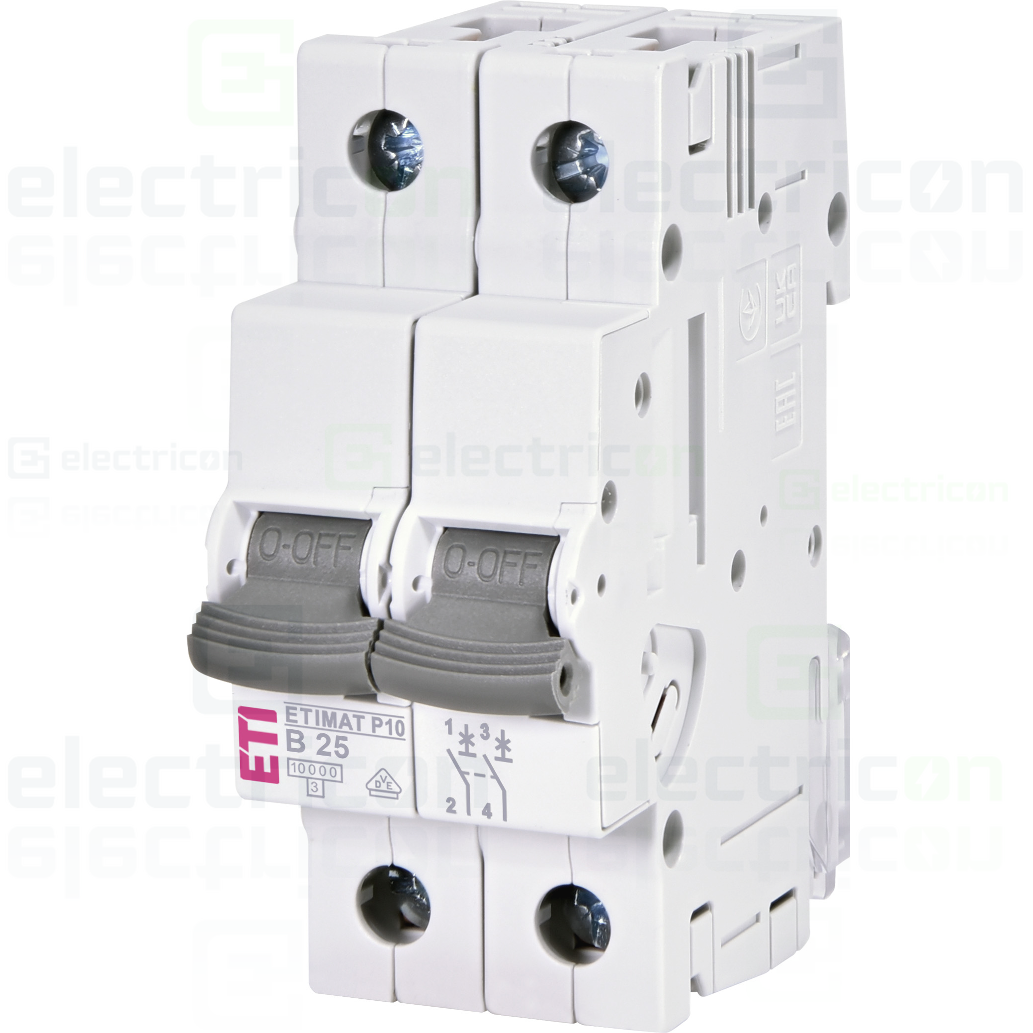 Siguranțe, Diferentiale, Separatori & Busbar - Disjunctor ETI B25 25A 2P 10kA – siguranță automată