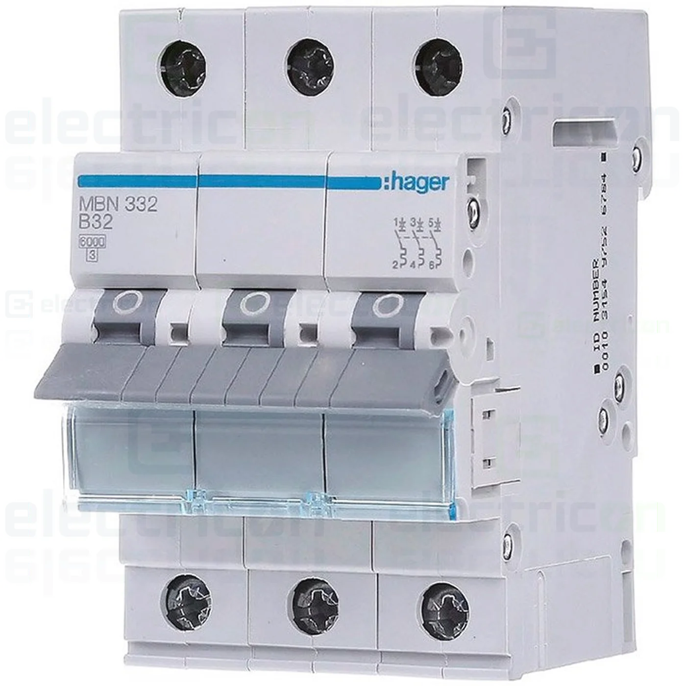 Sigurante automate - Disjunctor MCB Hager MBN332, 3P, curba B, 32A, 6kA