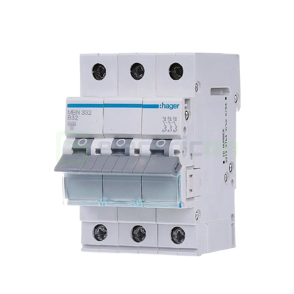 Sigurante automate - Disjunctor MCB Hager MBN332, 3P, curba B, 32A, 6kA