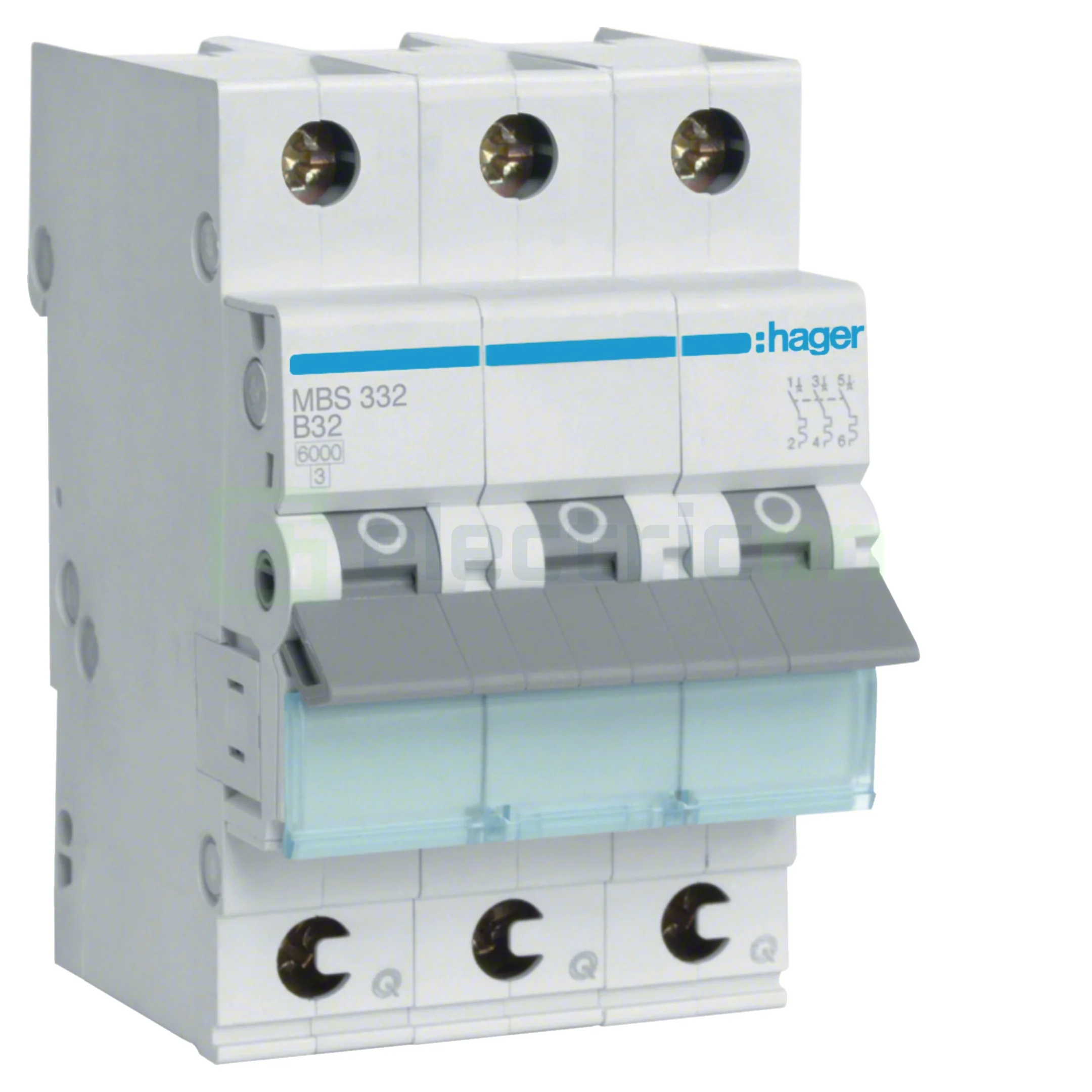 Sigurante automate - Disjunctor MCB Hager MBS332, 3P, curba B, 32A, 6kA QuickConnect