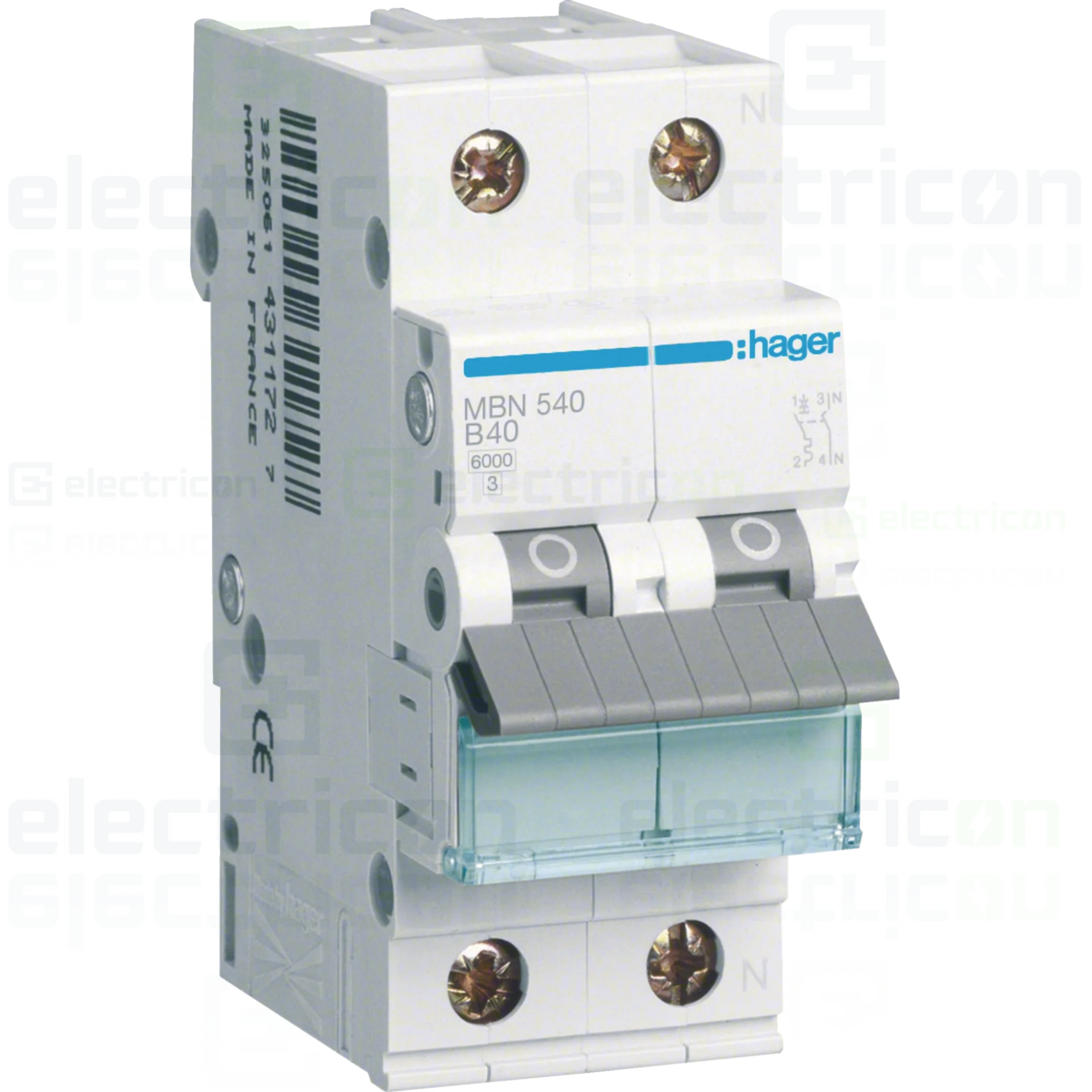 Sigurante automate - Disjunctor MCB Hager MBN540, 1P+N, curba B, 40A, 6kA