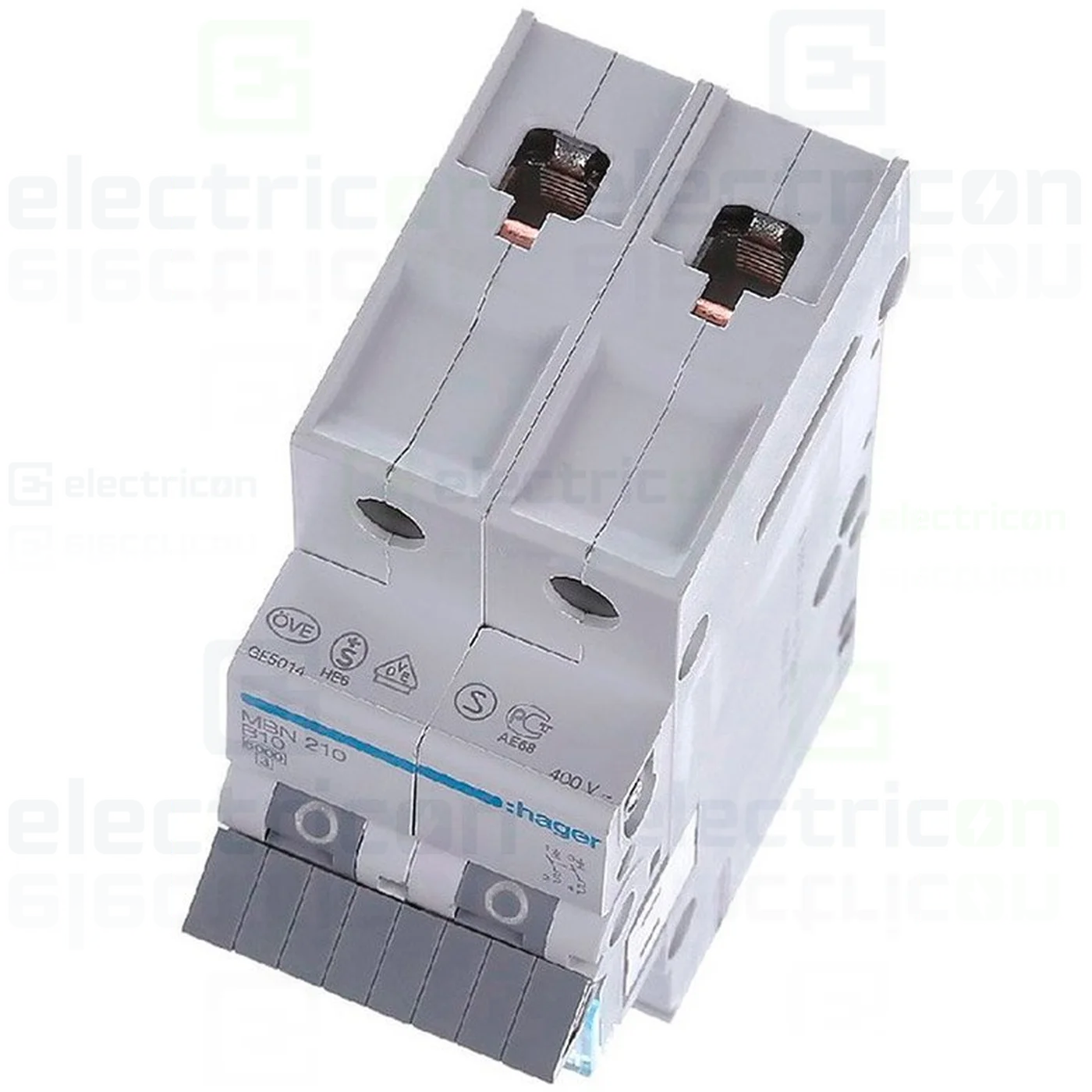 Disjunctor MCB Hager MBN250, 2P, curba B, 50A, 6kA [4]