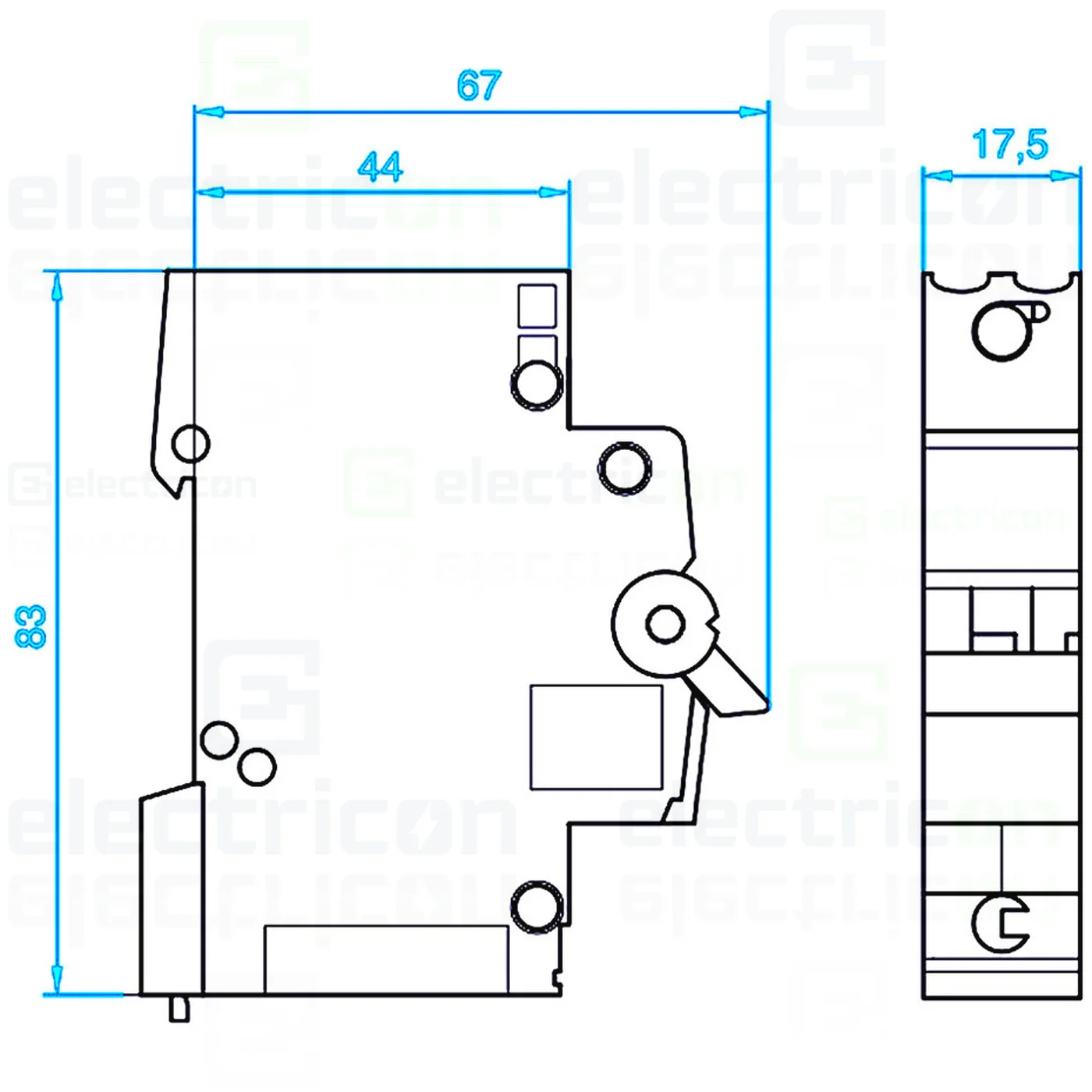 Disjunctor MCB Hager MBN163 1P curba B 63A [8]