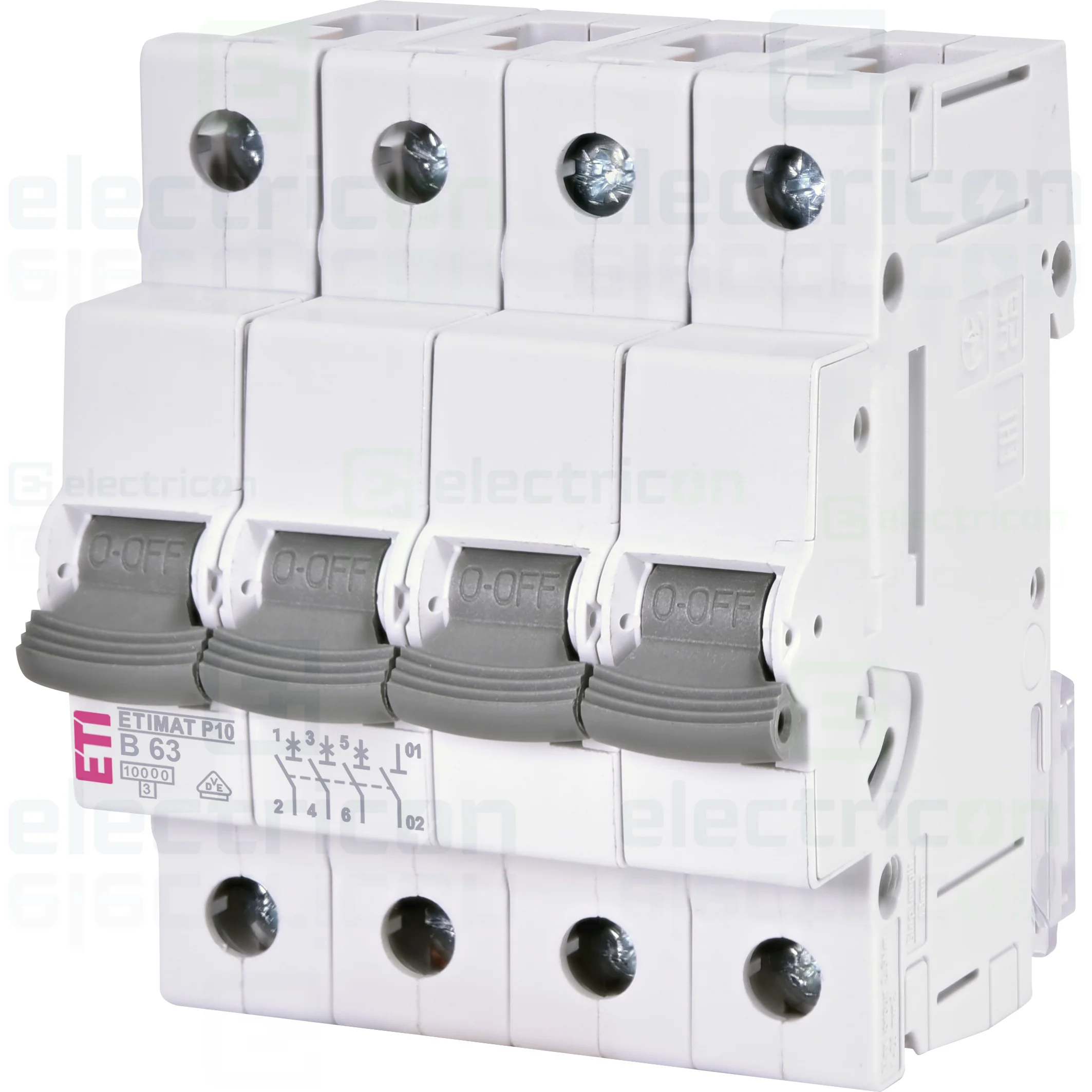 Sigurante automate - Disjunctor ETI 001901416, MCB 63A 3P+N curba B