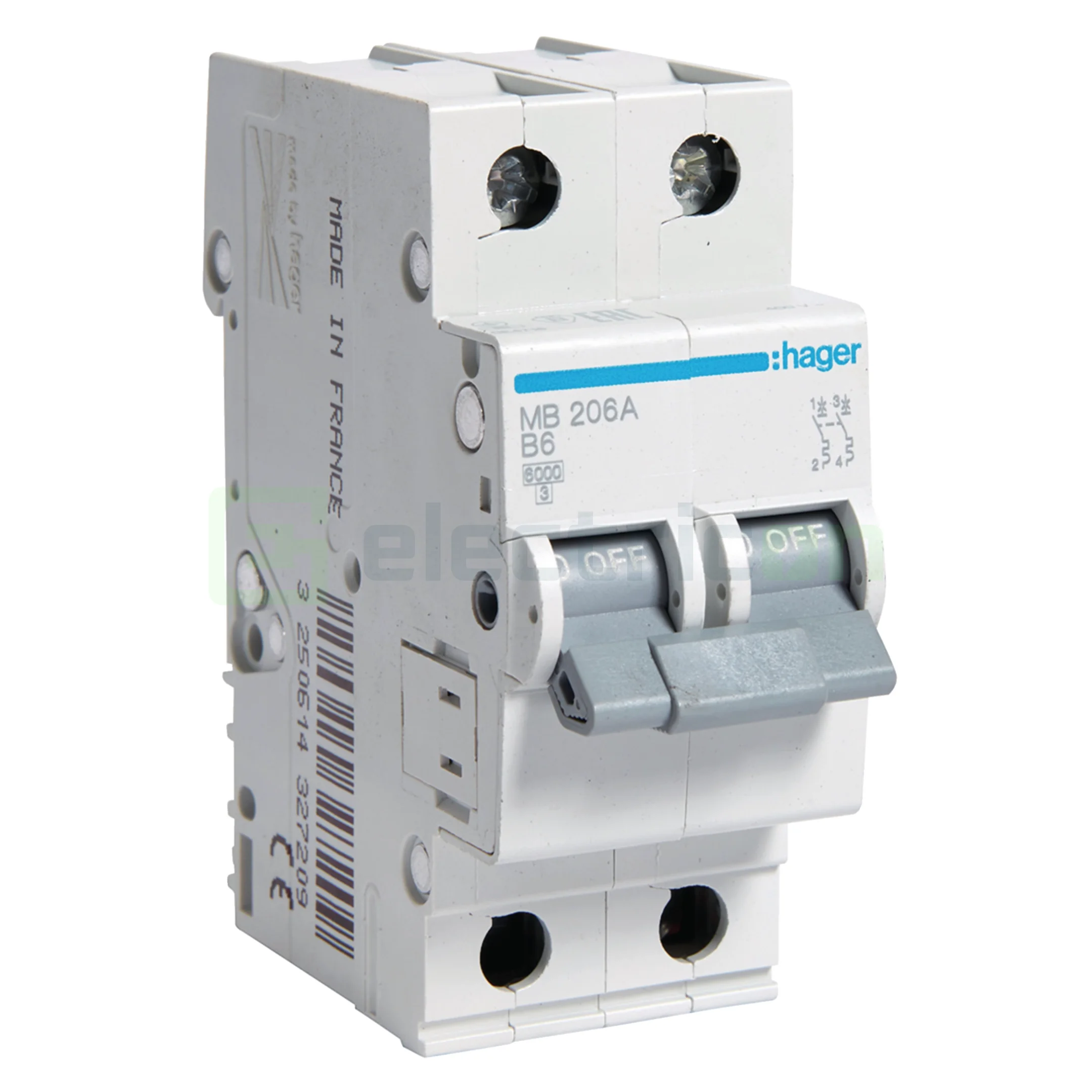 Sigurante automate - Siguranta MCB B6A Hager - MB206A