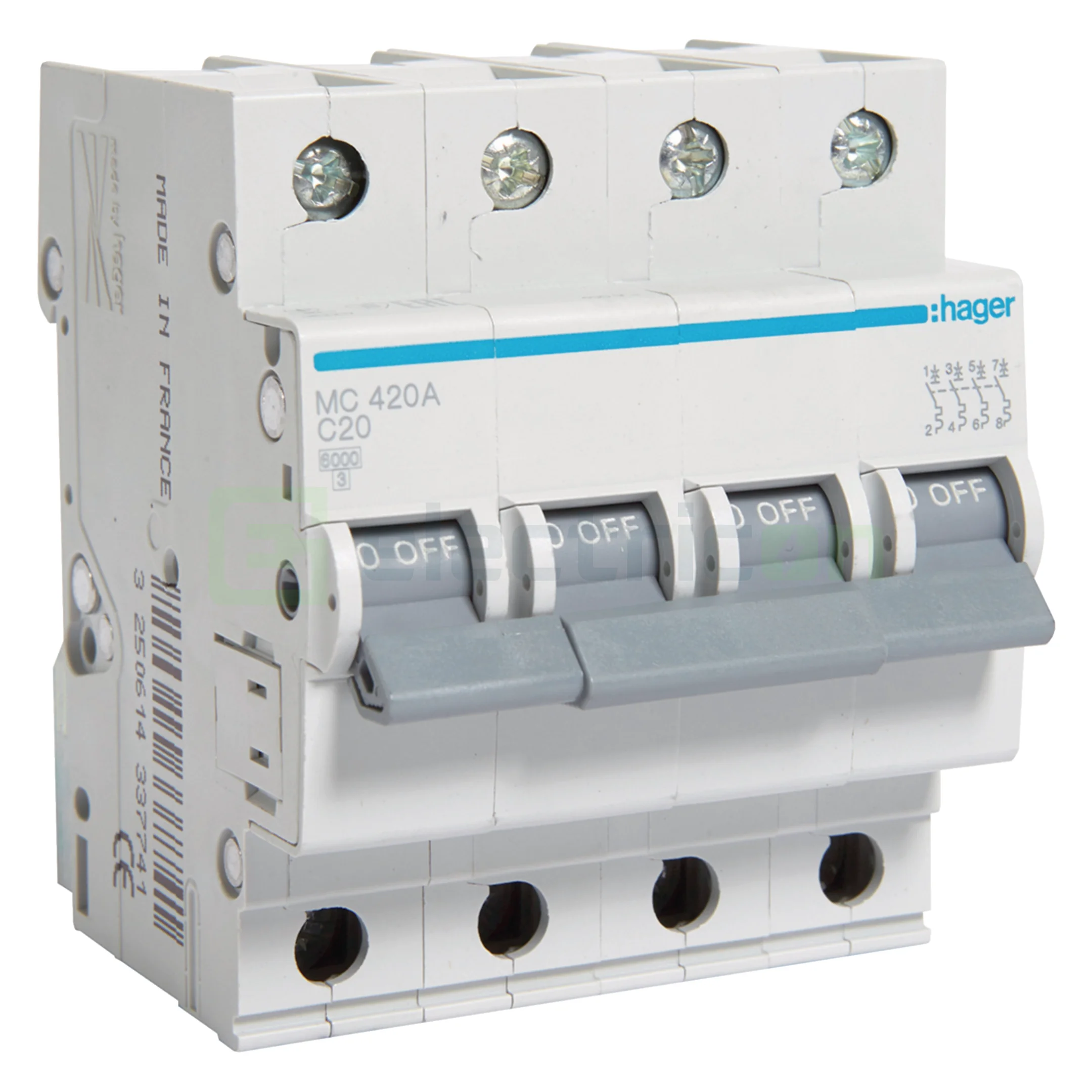 Sigurante automate/electrice - Disjunctor MCB C20A Hager - MC420A