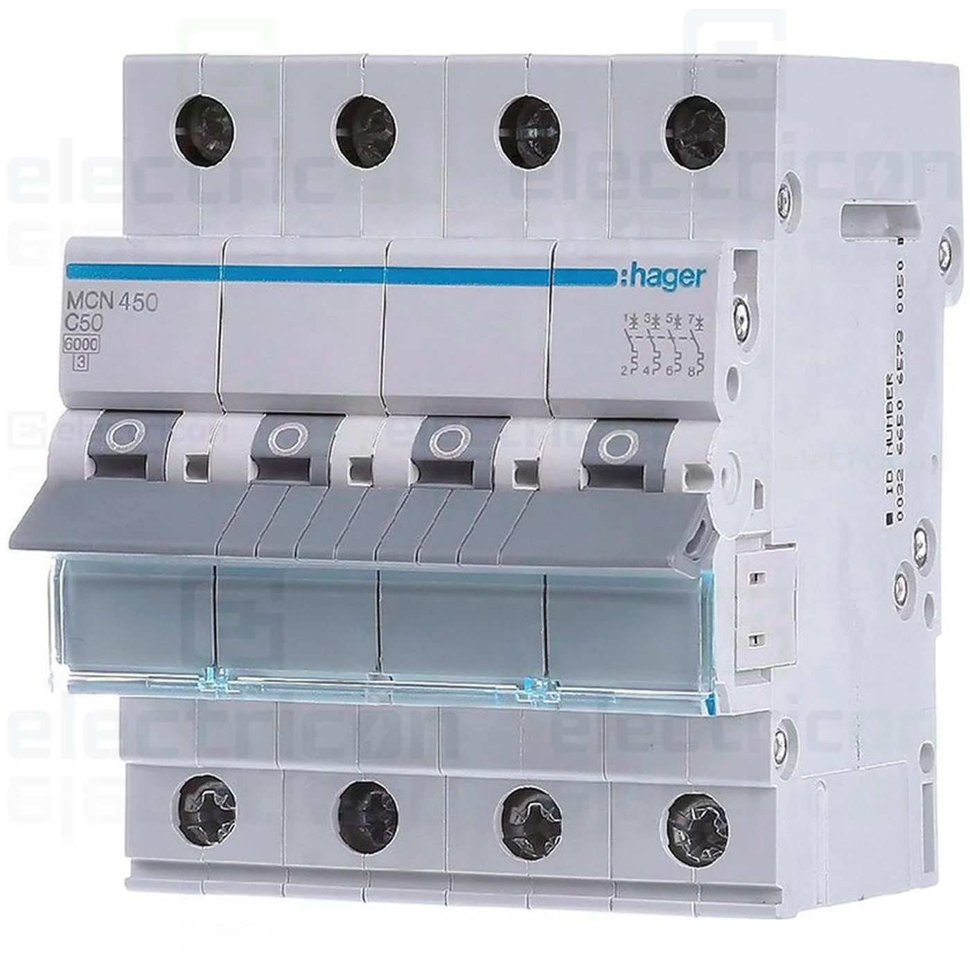 Sigurante automate - Disjunctor Hager MCN450 MCB 4P 50A curba C