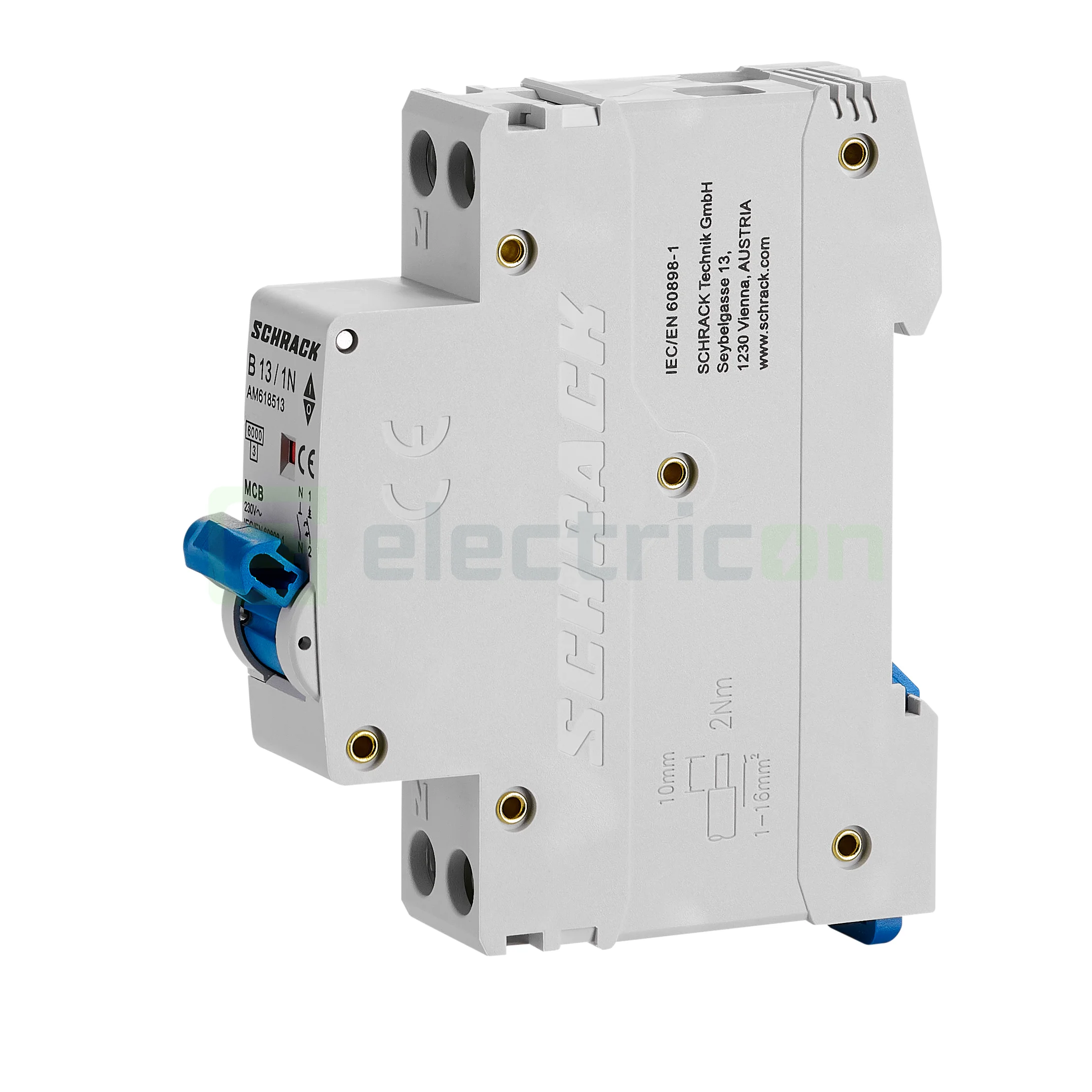 Siguranta Automata MCB Schrack Curba B 13 A 1P+N Cod AM618513 [3]