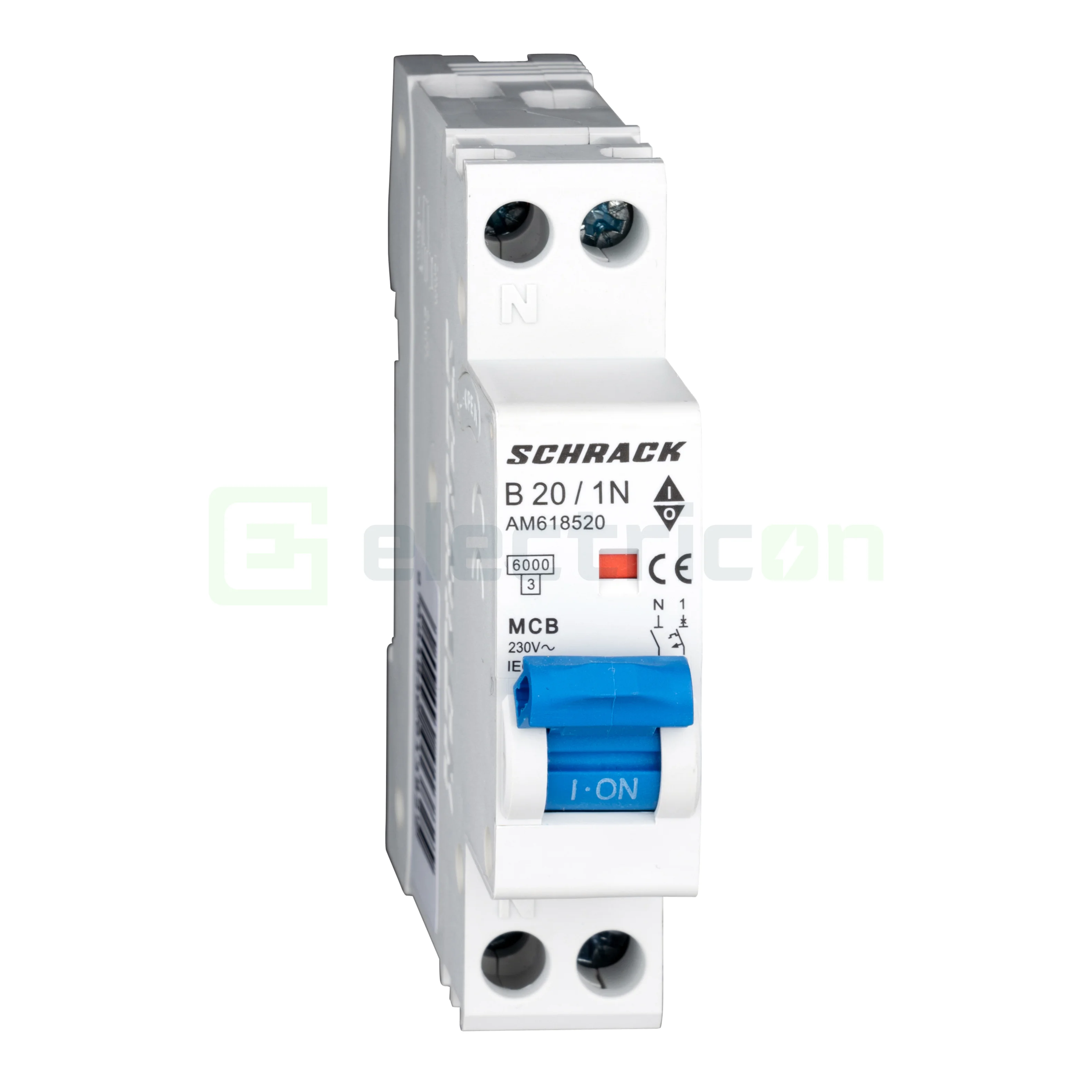 Siguranta Automata MCB Schrack Curba B 20 A 1P+N Cod AM618520