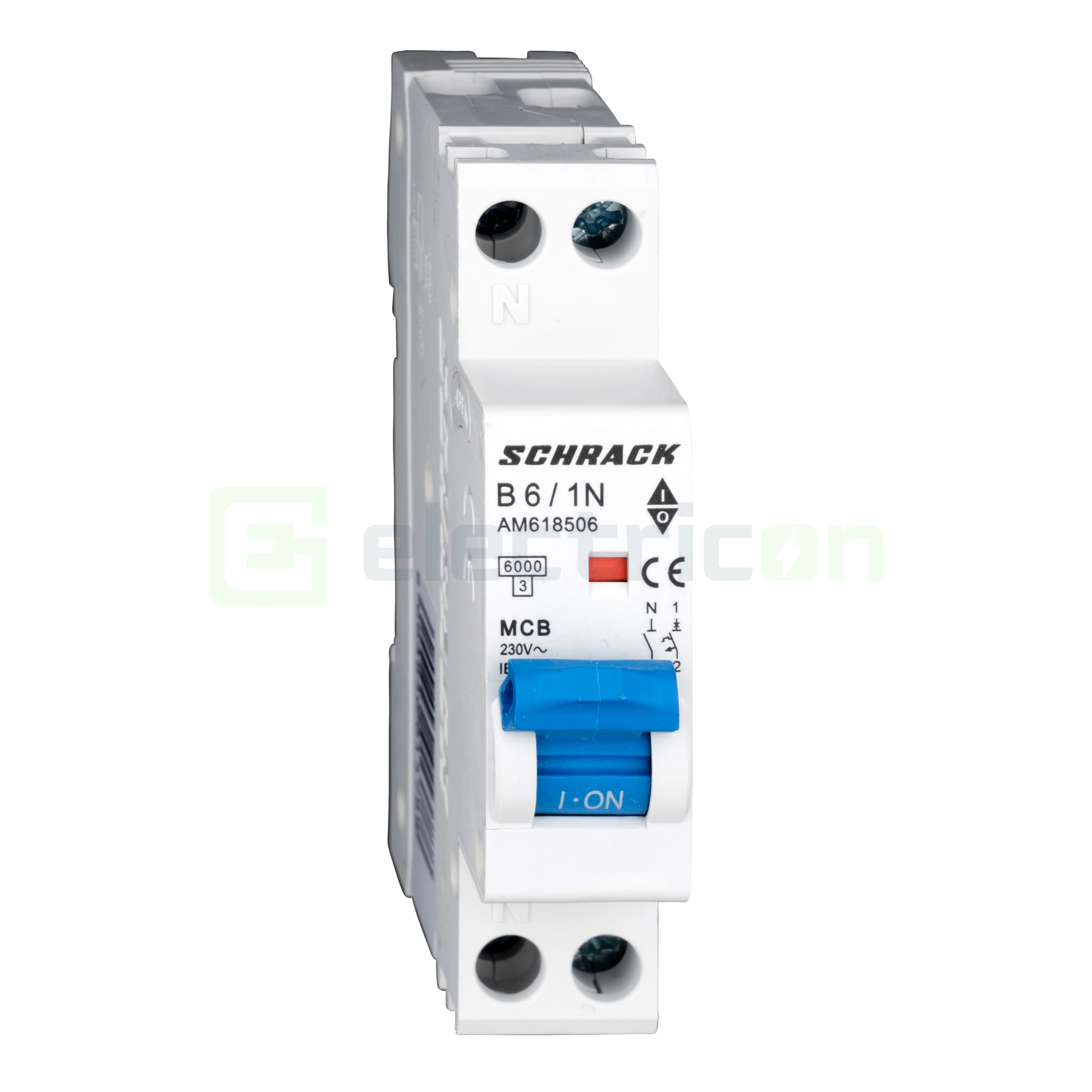 Siguranta Automata MCB Schrack Curba B 6 A 1P+N Cod AM618506