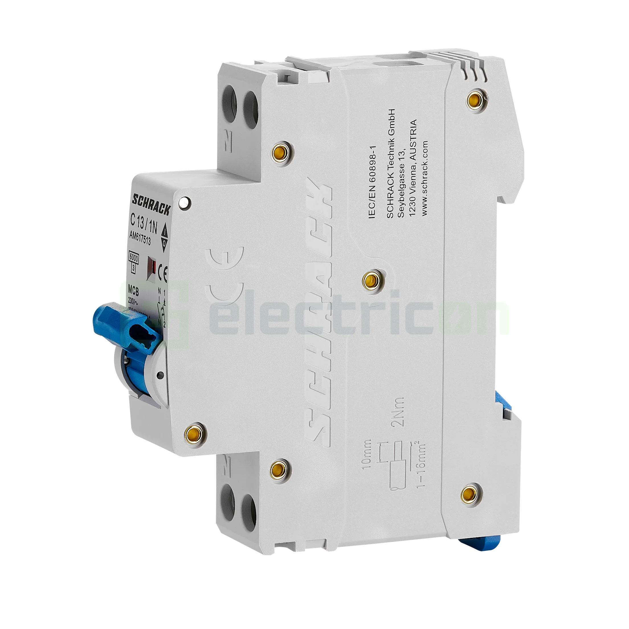 Siguranta Automata MCB Schrack Curba C 13 A 1P+N Cod AM617513 [3]