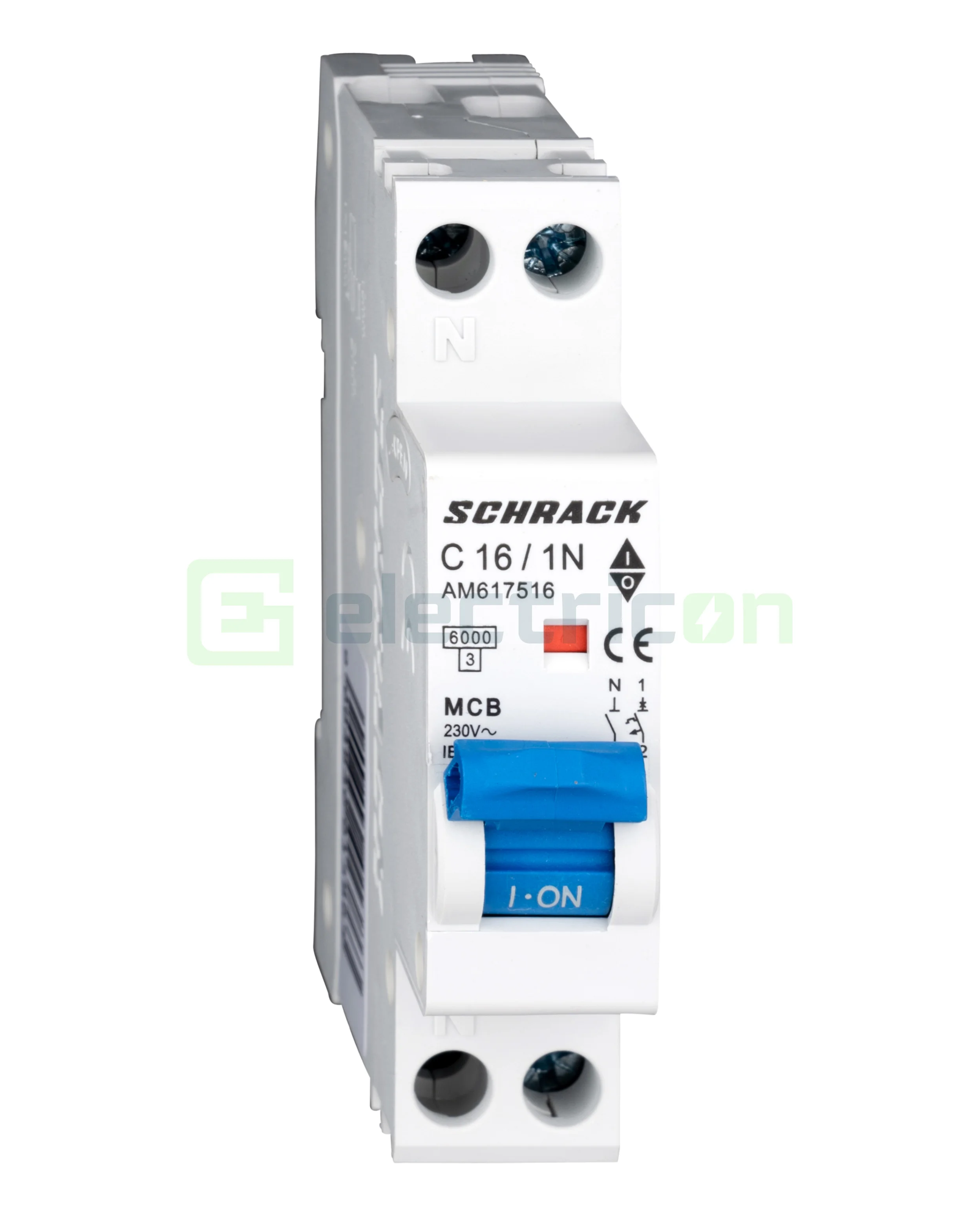 Sigurante automate - Siguranta Automata MCB Schrack Curba C 16 A 1P+N Cod AM617516