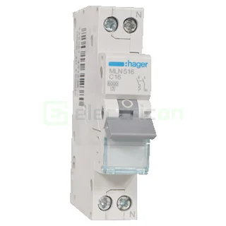 Siguranta Automata MCB C 16A 1P+N Hager MLN516